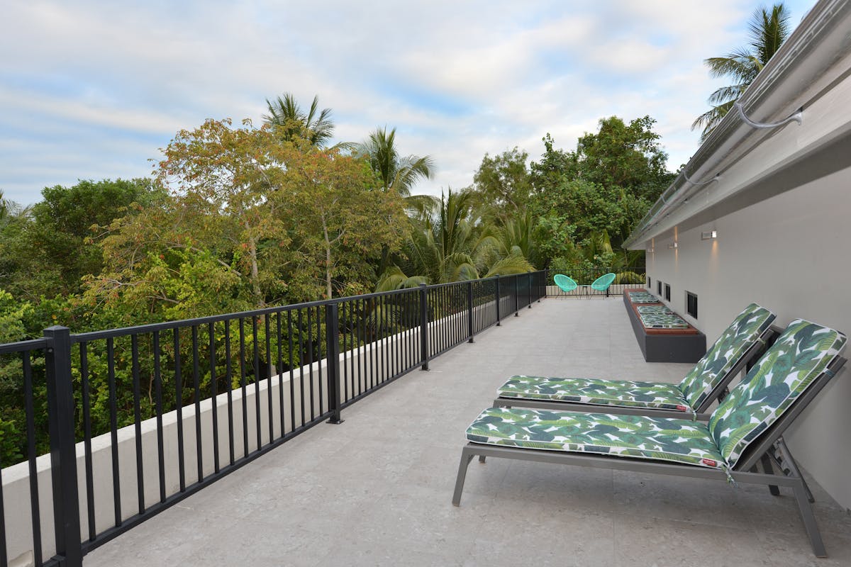 The roof deck is perfect for catching some rays during the day and stargazing by night.