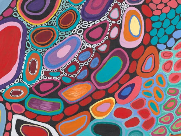 Painting by Amanda Jane Gabori and Dorothy Gabori, Mornington Island