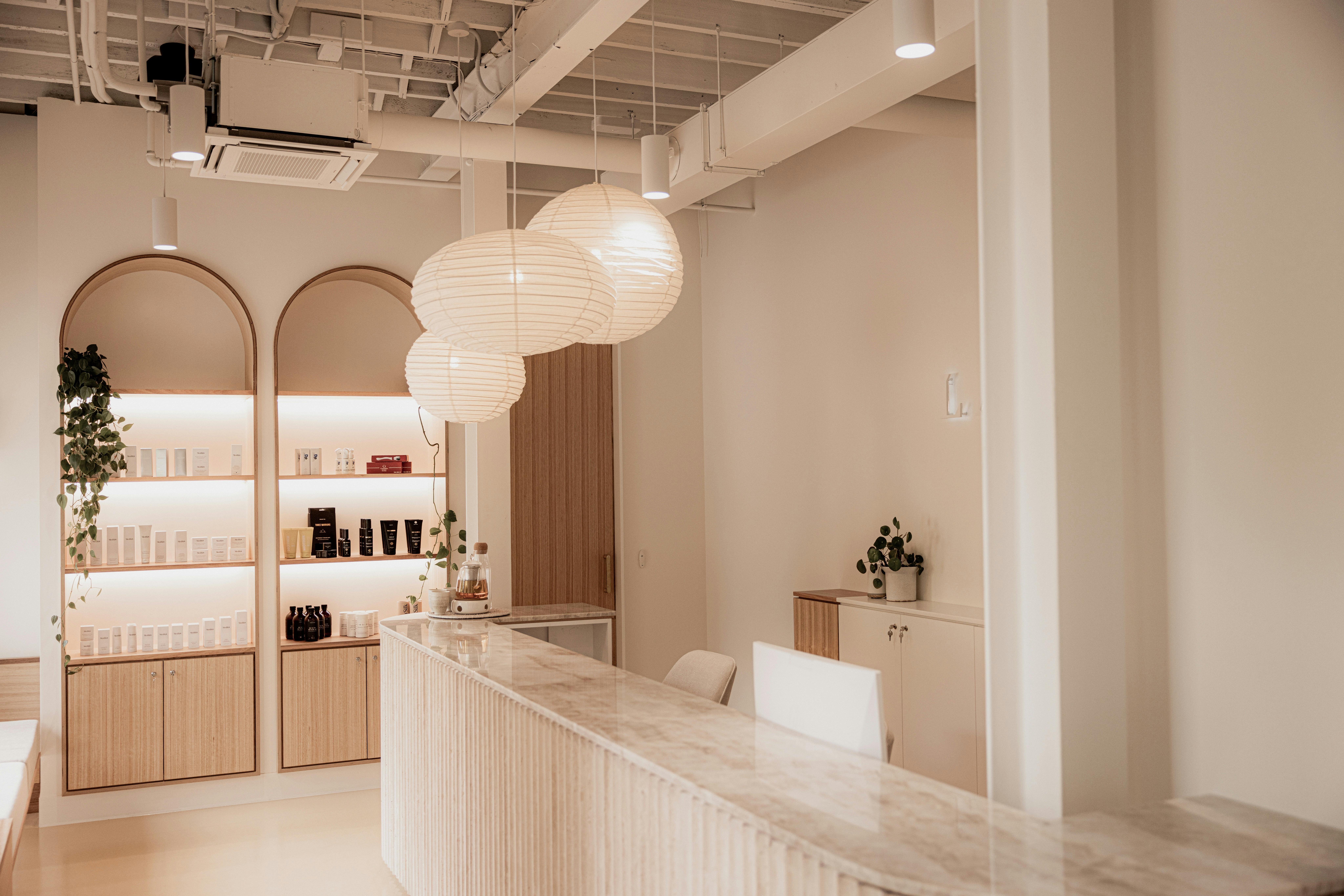 Lavada's architecturally designed reception area