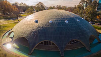 Aerial view of the Shine Dome
