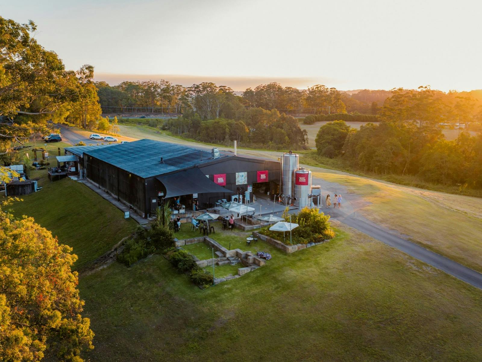 The event is held at Sunshine & Sons Distillery