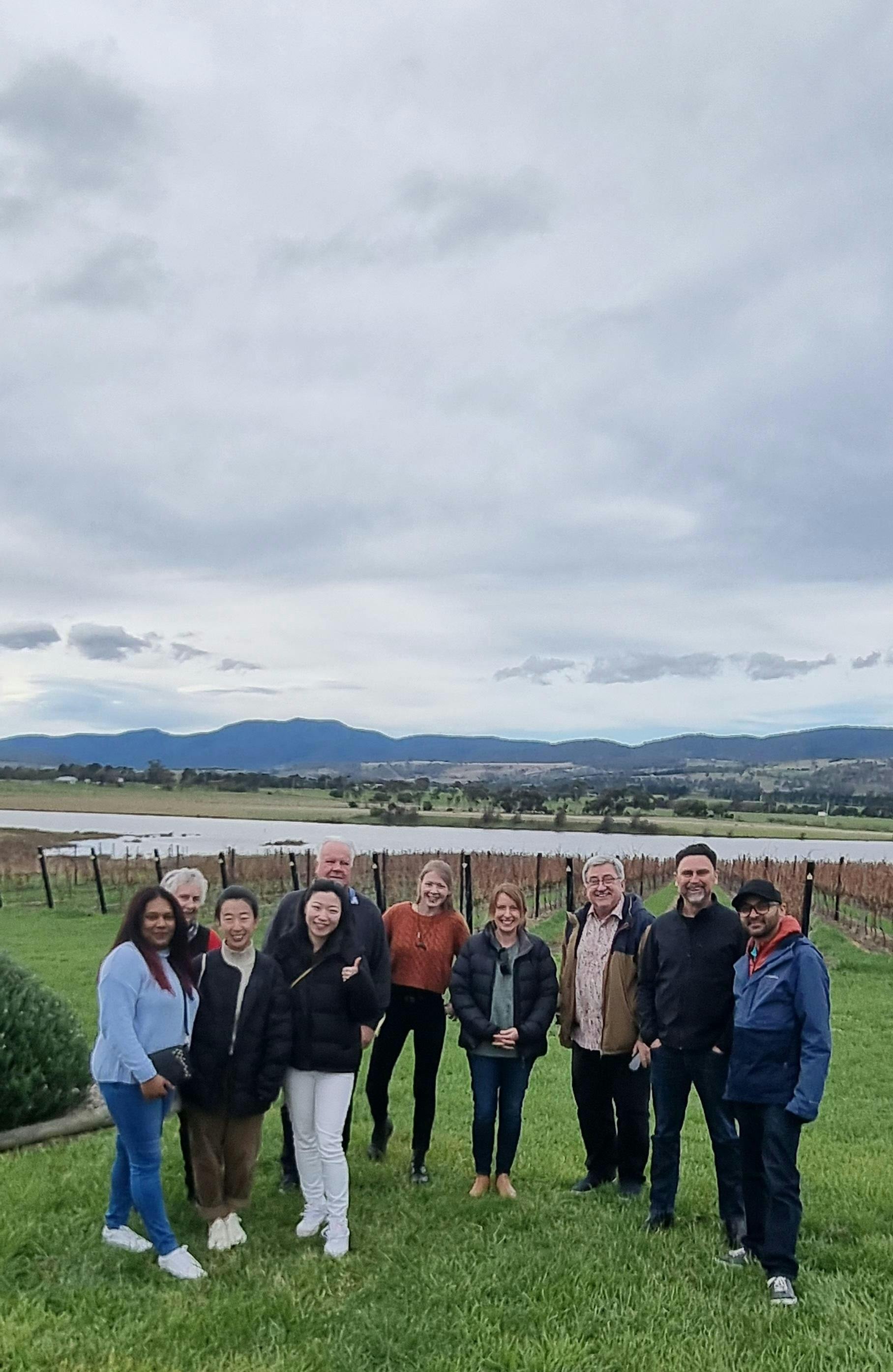 StelaVino guided wine tasting tour guests in the Coal River Valley Hobart