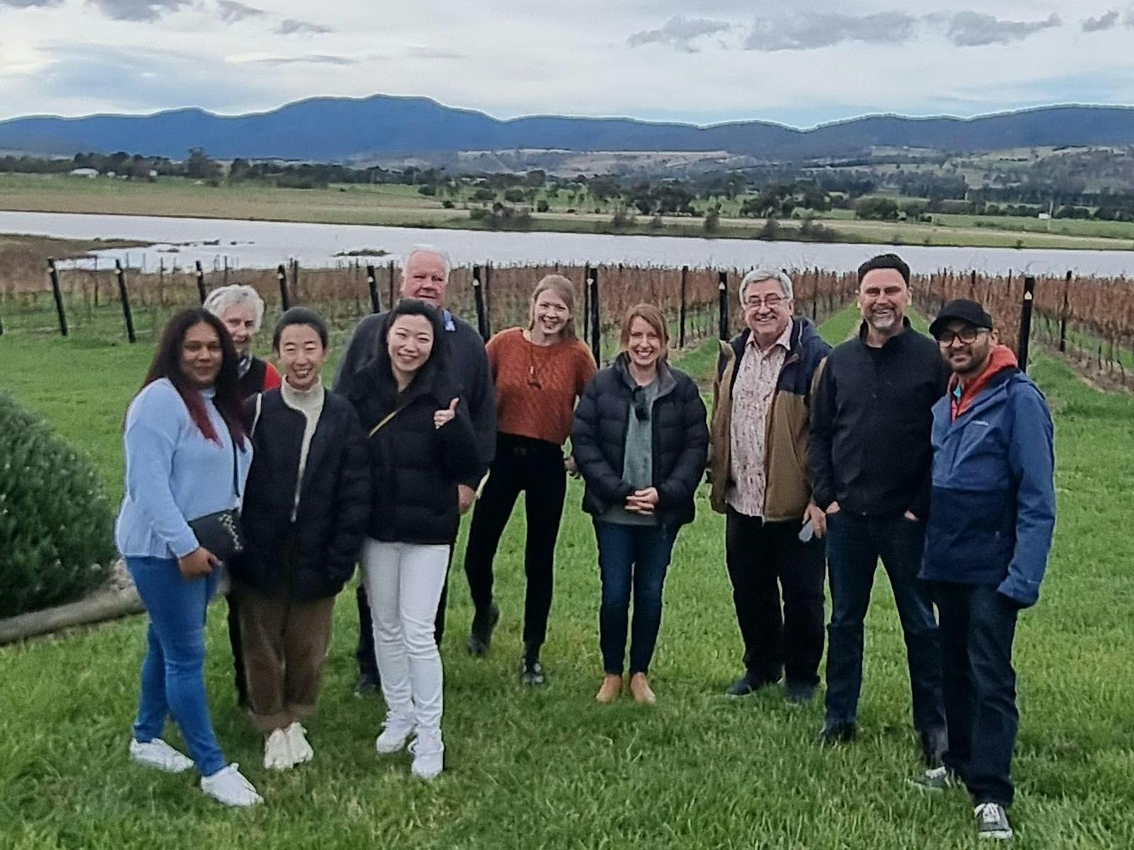 StelaVino guided wine tasting tour guests in the Coal River Valley Hobart