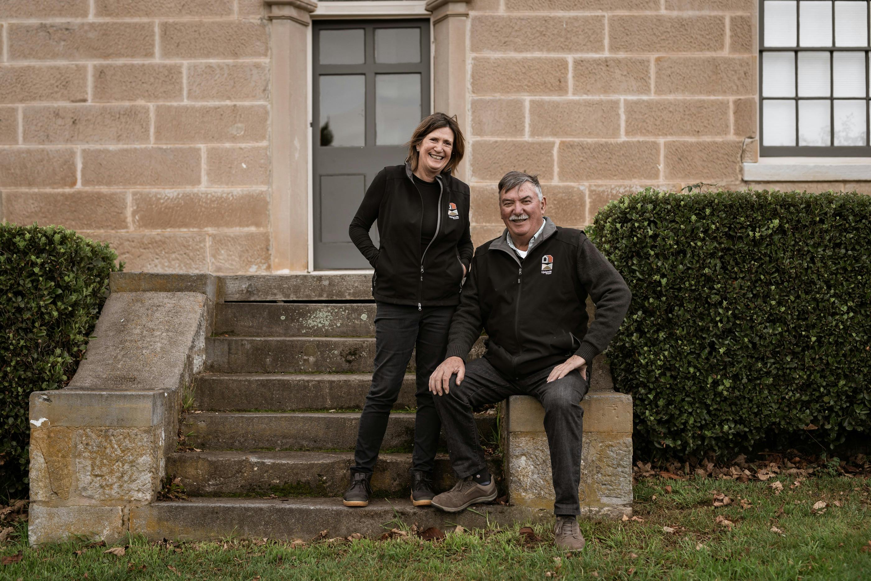Michael and Debbie the owners in front of house