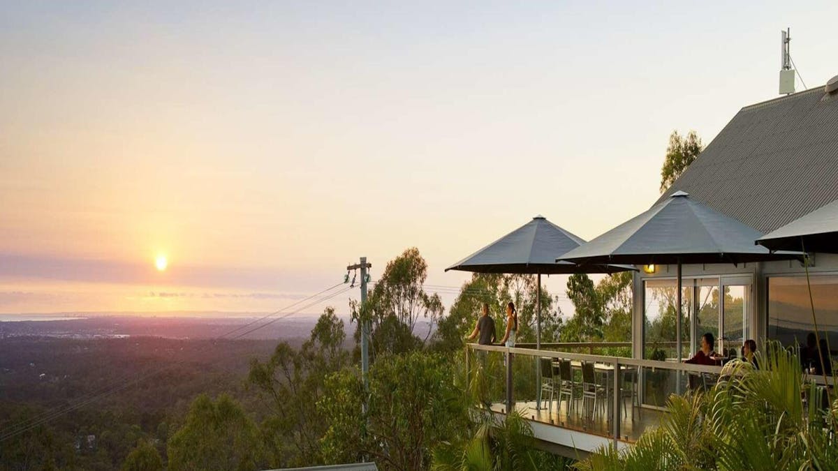 Deck overlooking valley