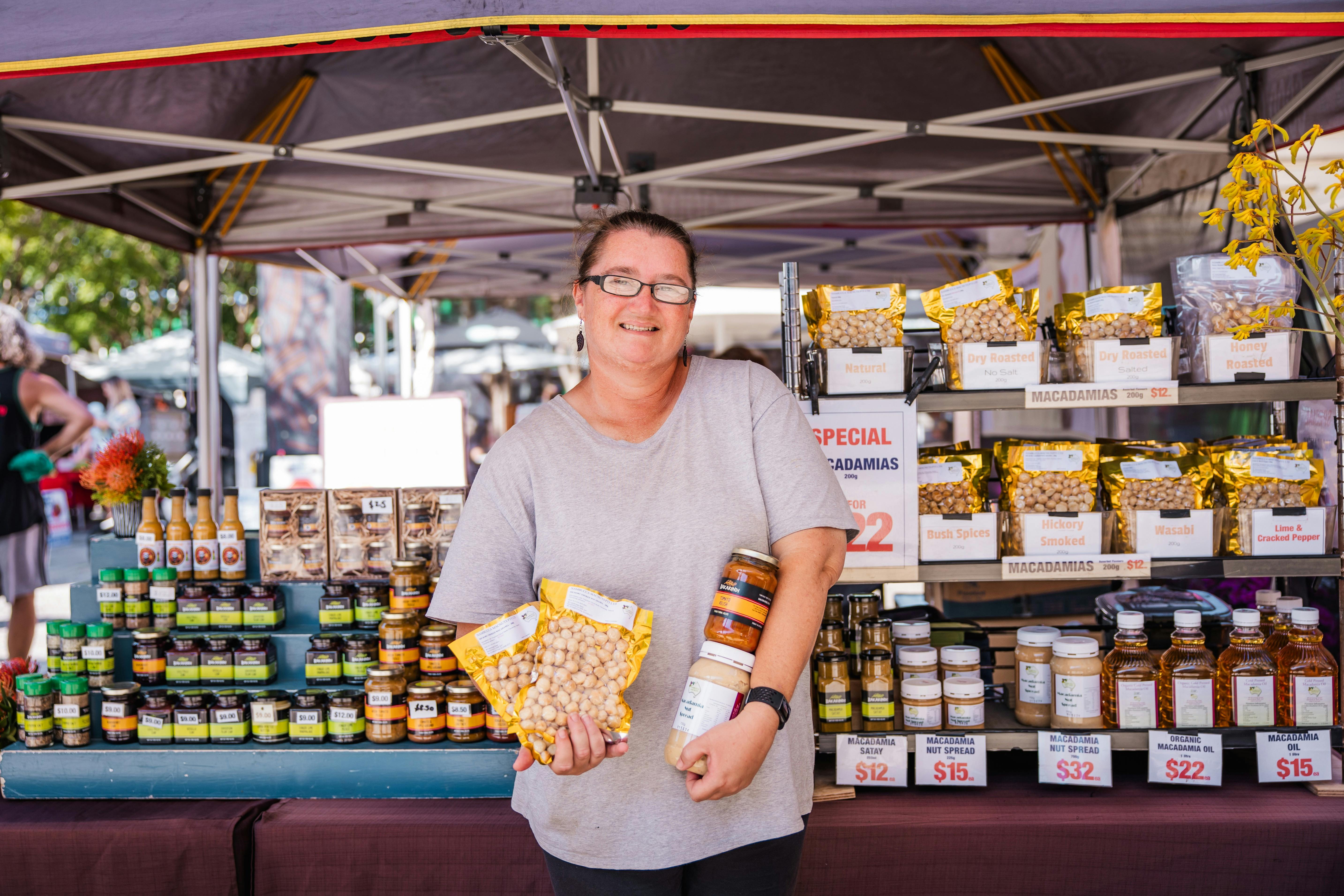 Nut, Snacks and Fresh Flowers