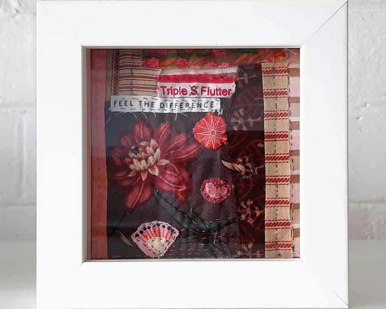 Jo Cooper - Flutteress - textiles collage 2025