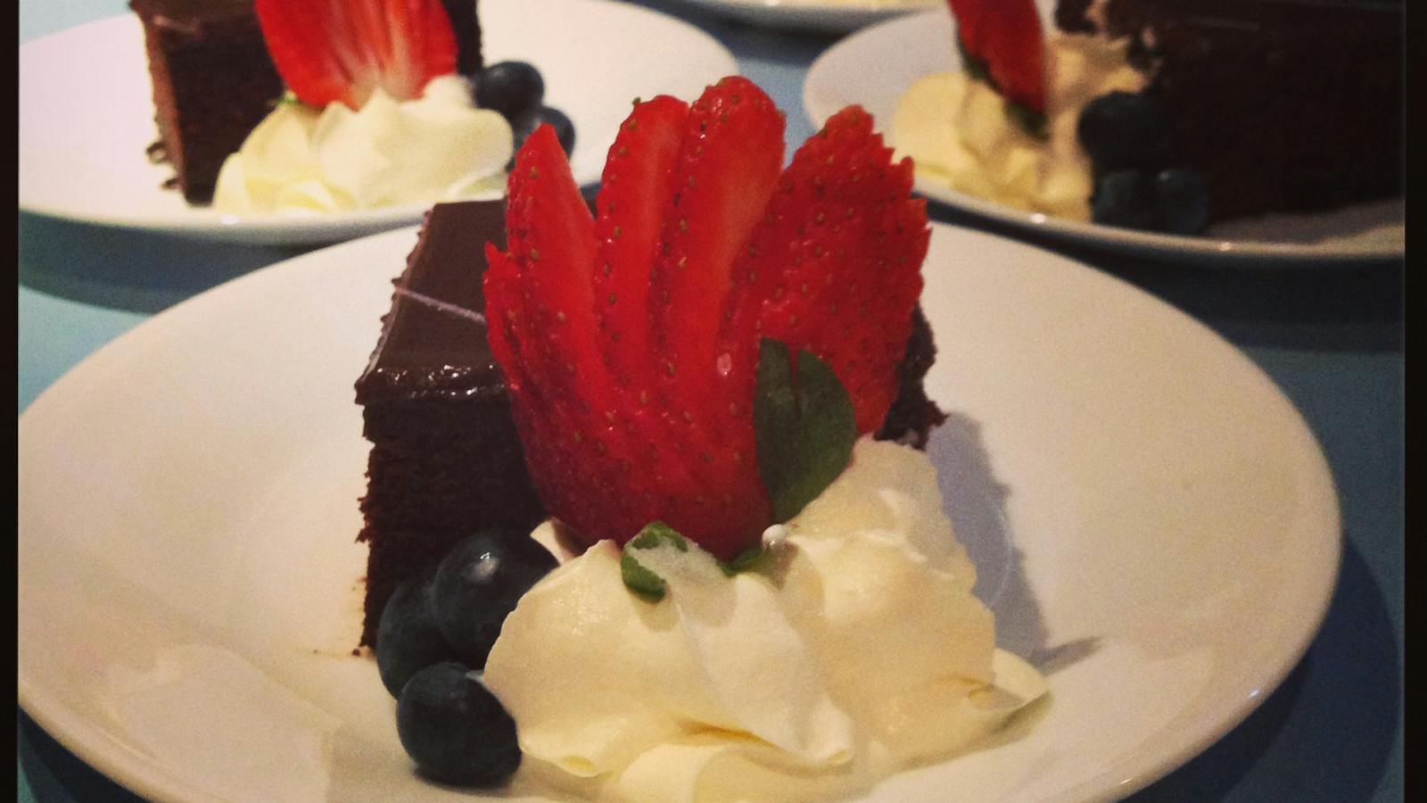 Dessert choice chocolate mud cake