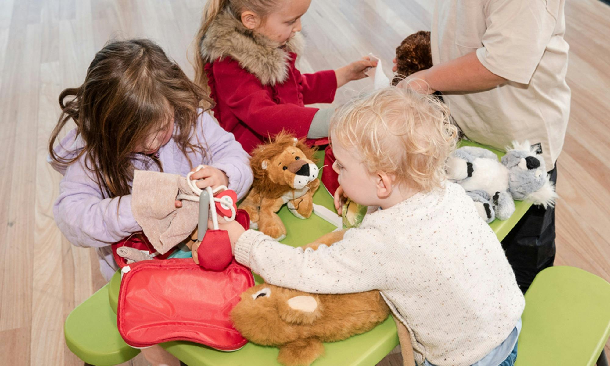 Children can pretend they are a vet in an activity at the Wilbur's Wildlife Discovery Centre