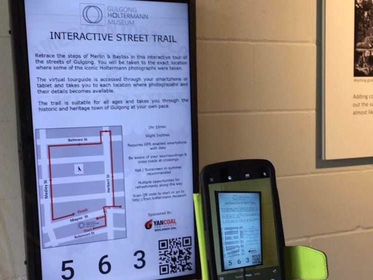 Scan the QR Code to access the interactive street trail