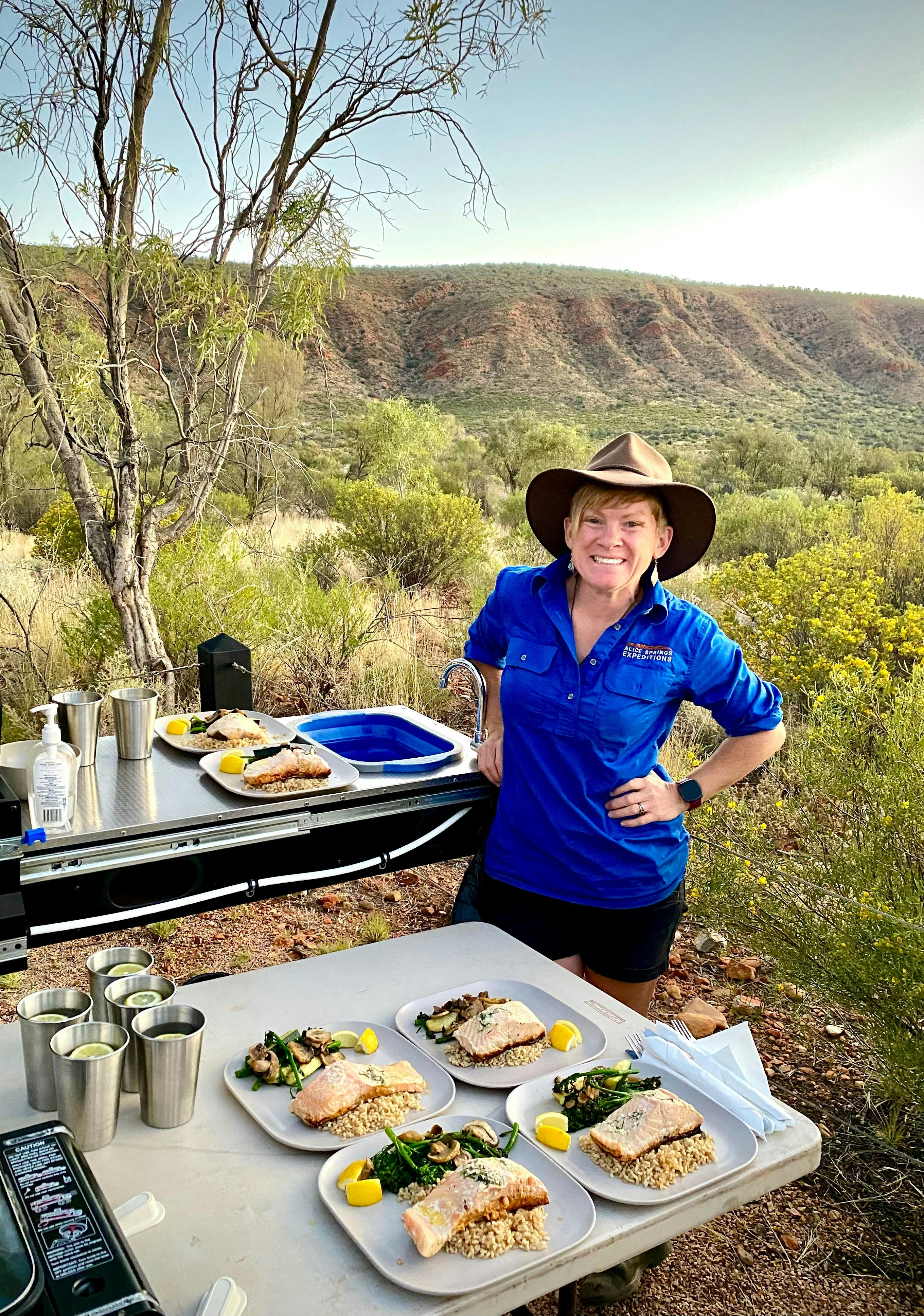 woman and BBQ