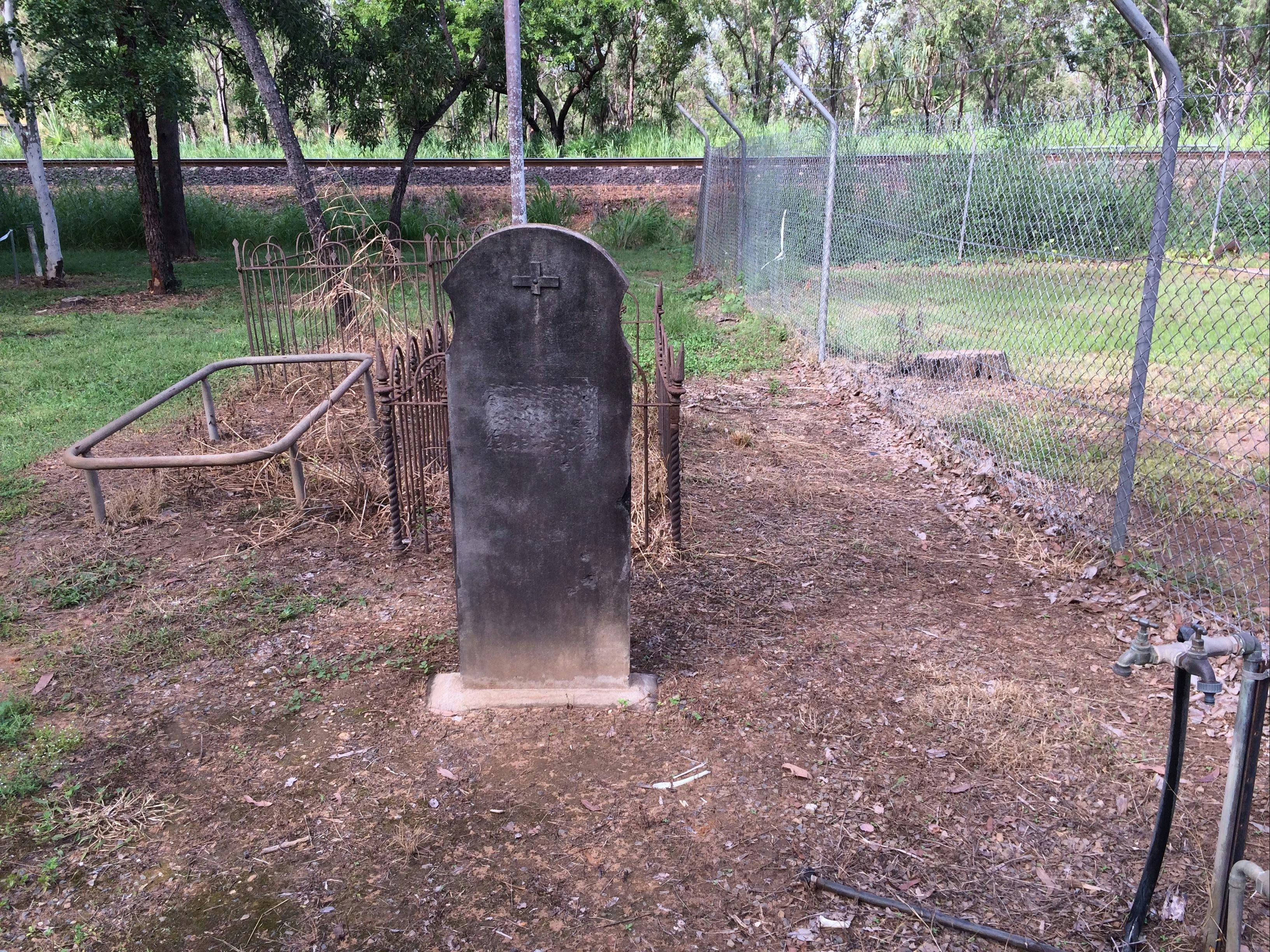 Rudimentary graves at the Adelaide River Pioneer Cemetery.