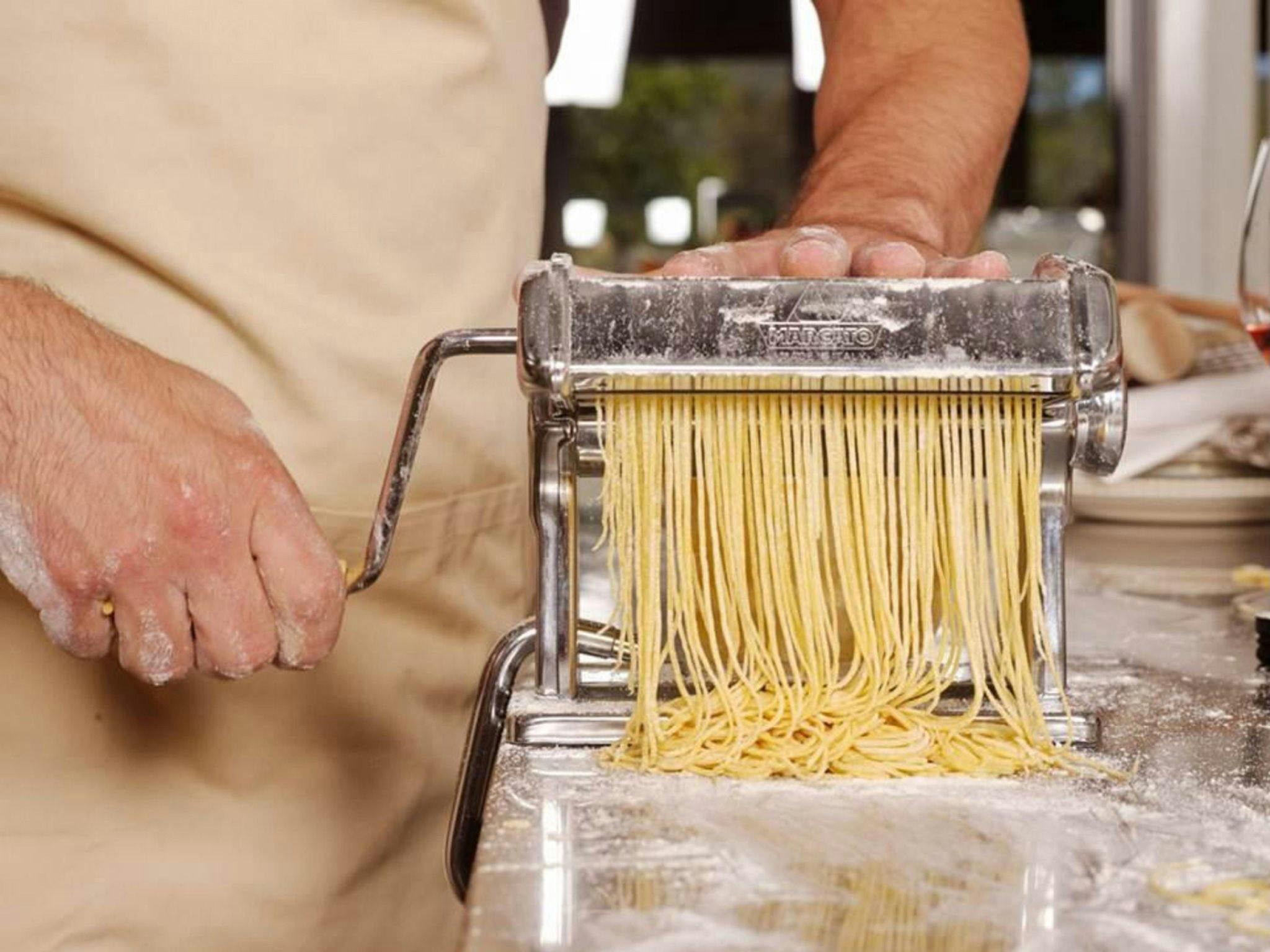 Making pasta in the A tavola! kitchen