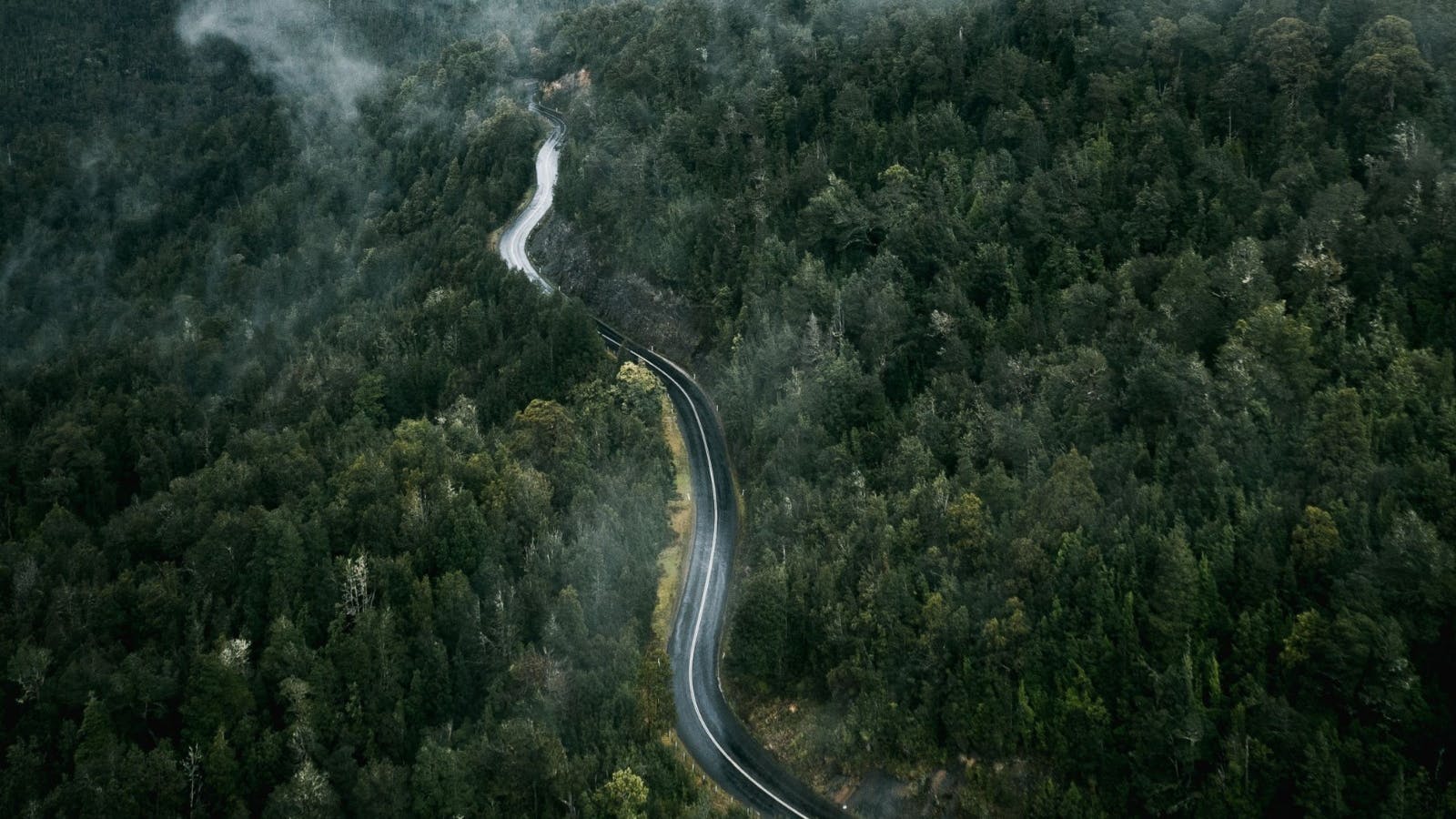 Driving on the Lyell Highway
