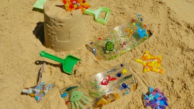 kiln formed and slumped glass sea worlds