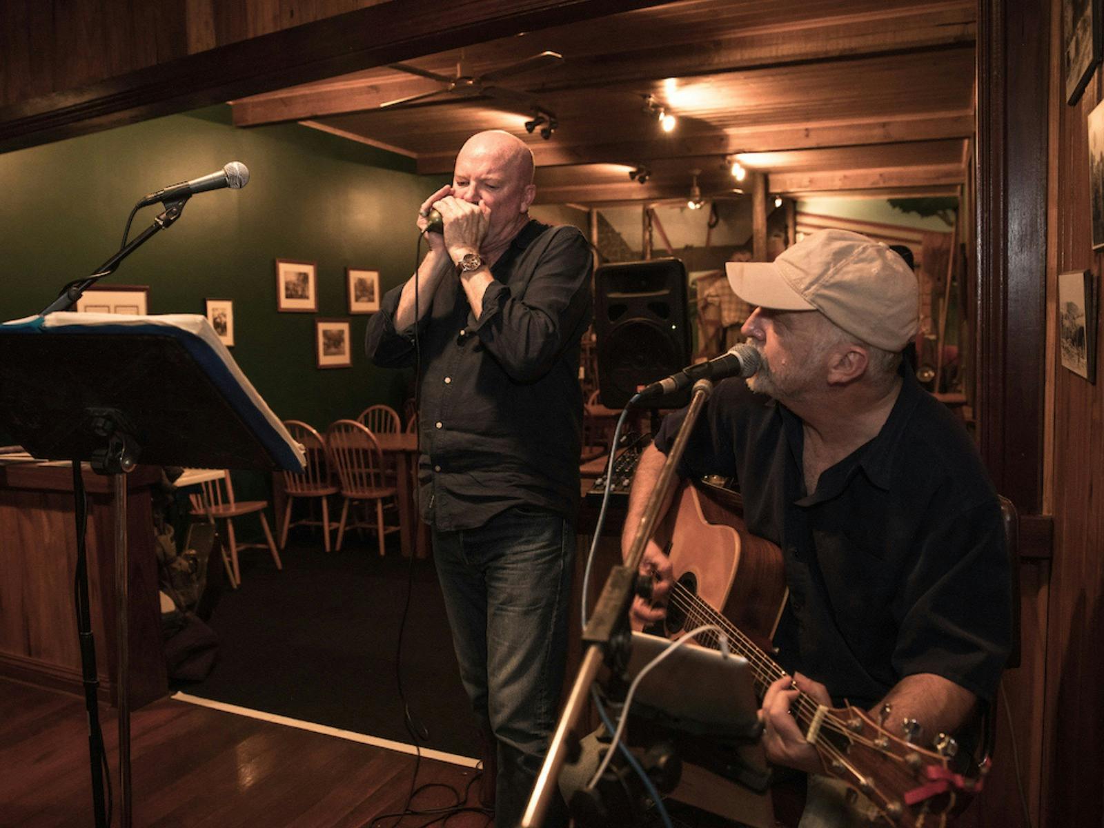 live music being played in bar