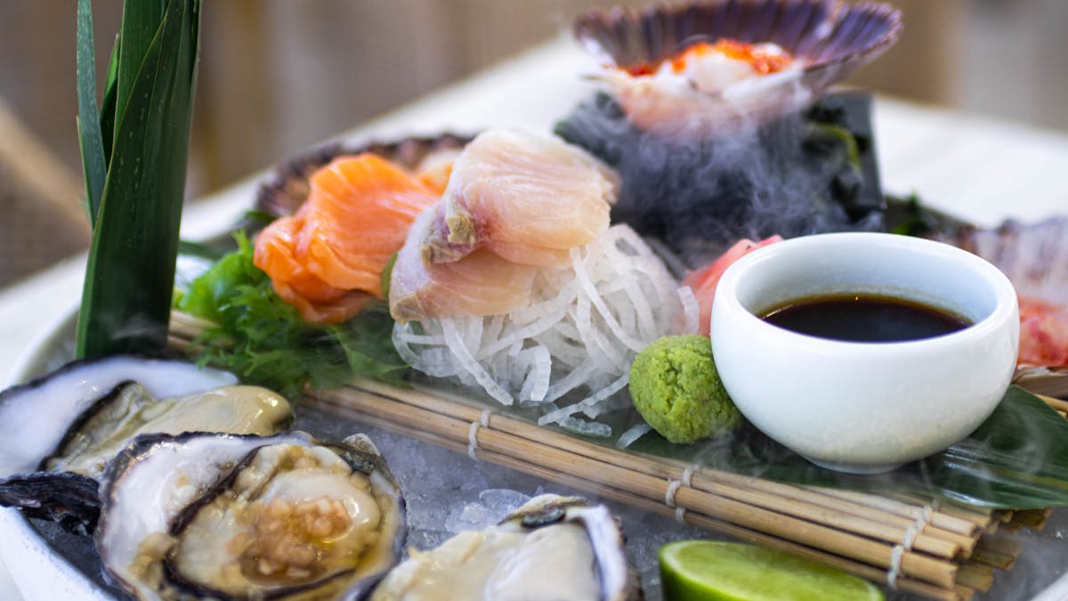 Seafood platter served at La Luna Beach Club by the waterfront