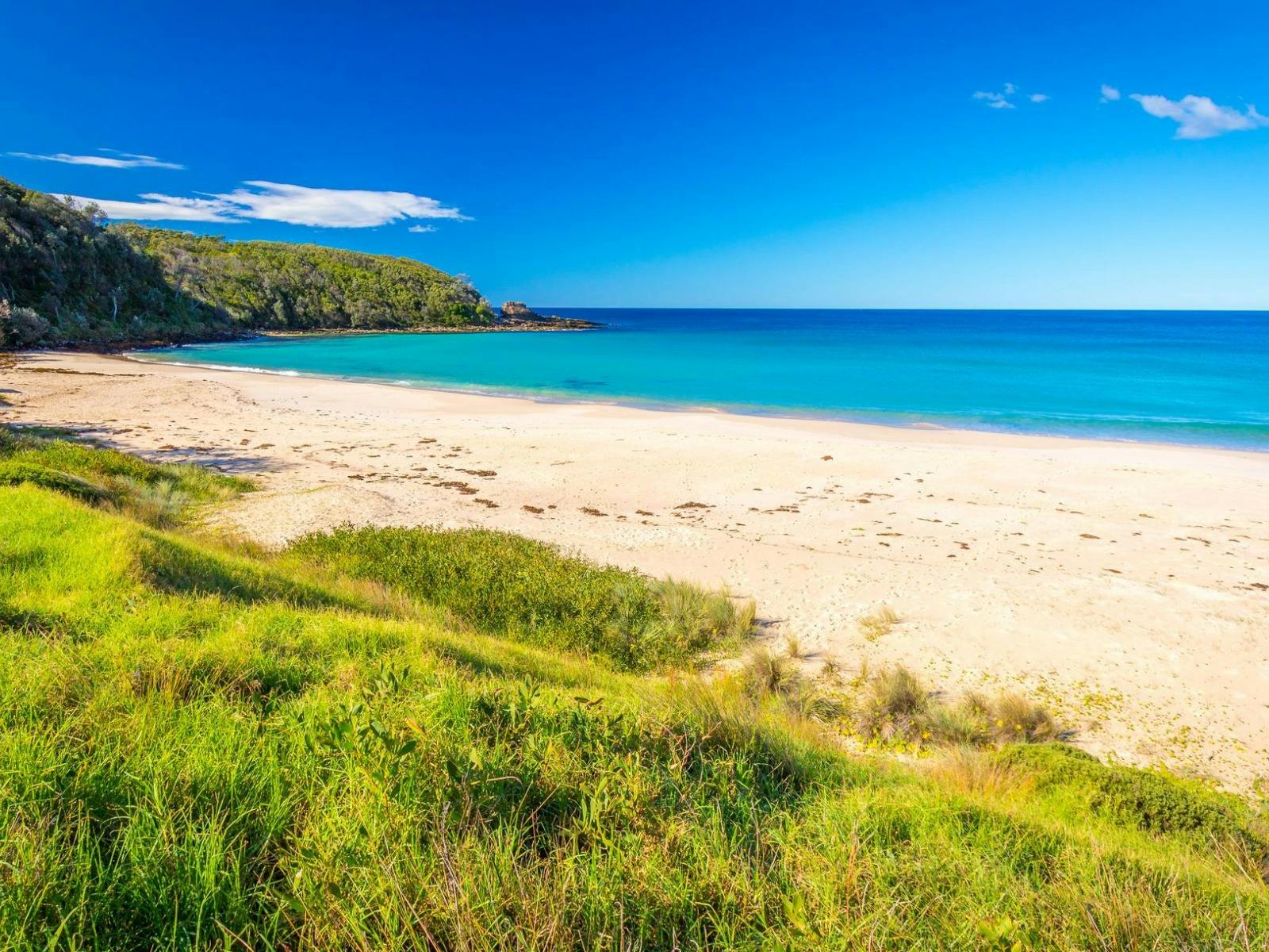 Nördliches Ende des Narrawallee-Strandes