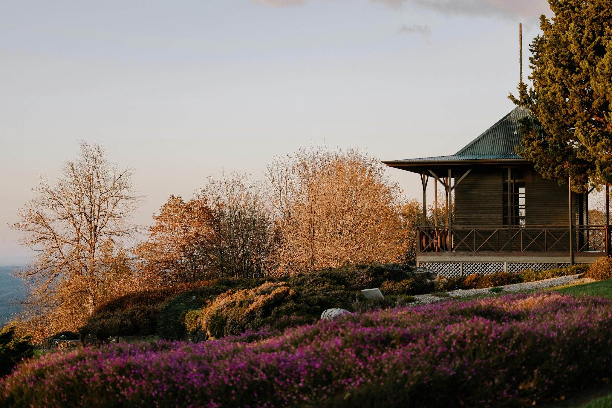 Stunning winter colours surround the Northern Pavilion