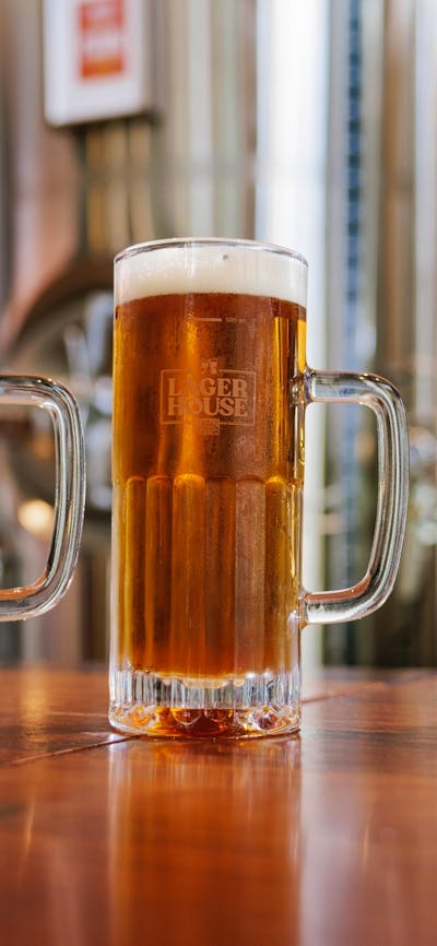 three beers on a bar at Lager House Canberra