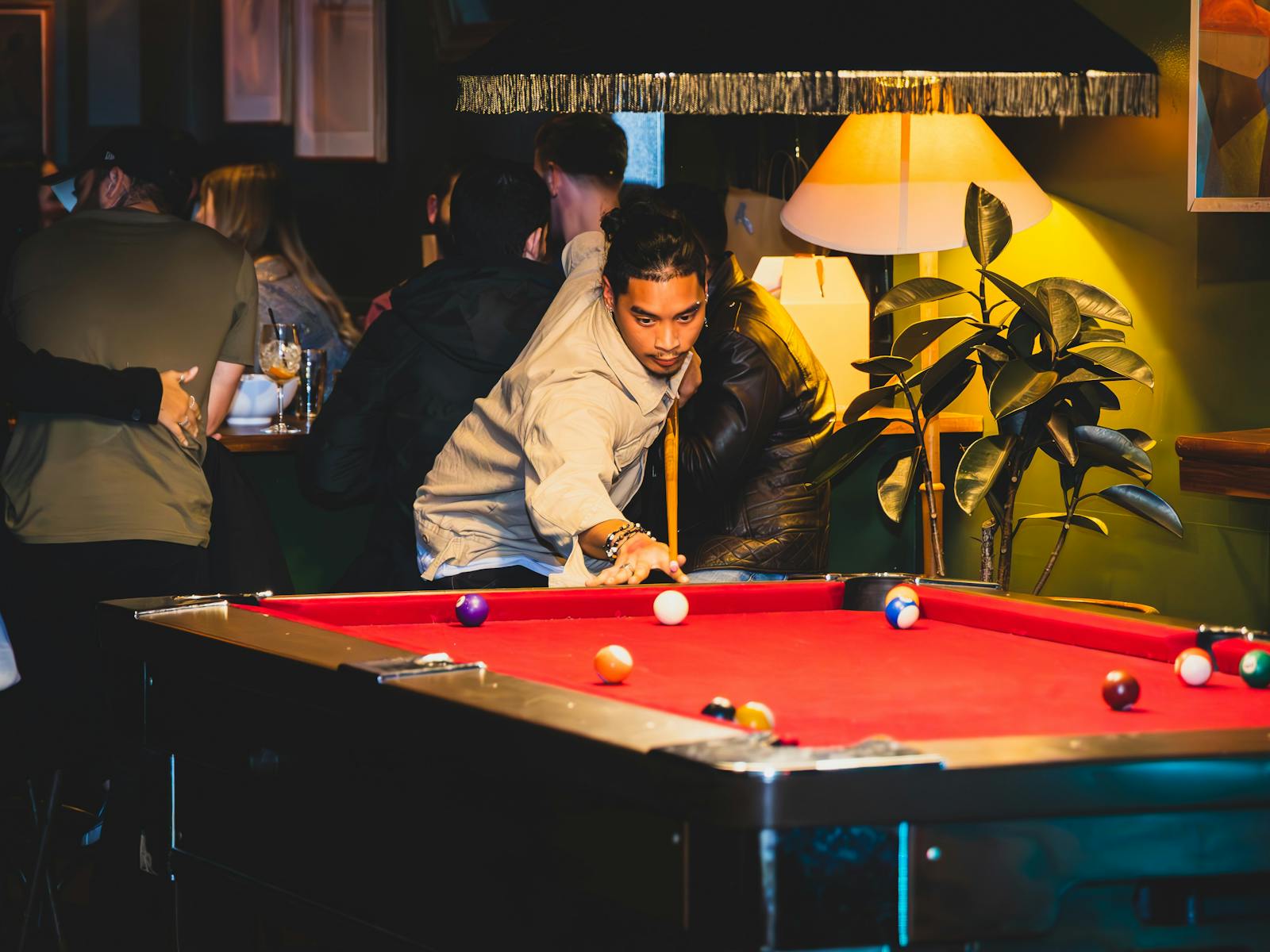 Man playing pool