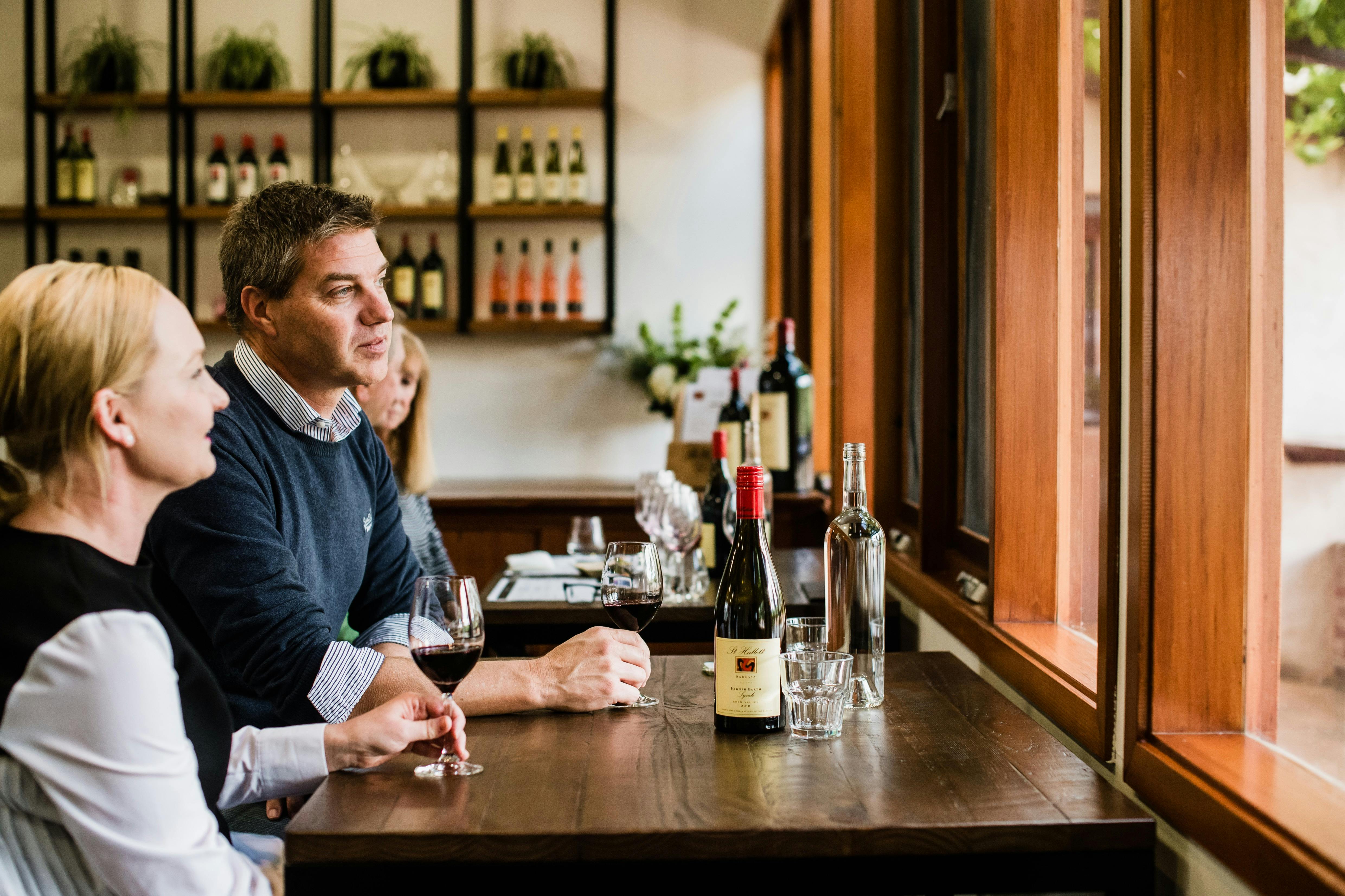 Person tasting wine