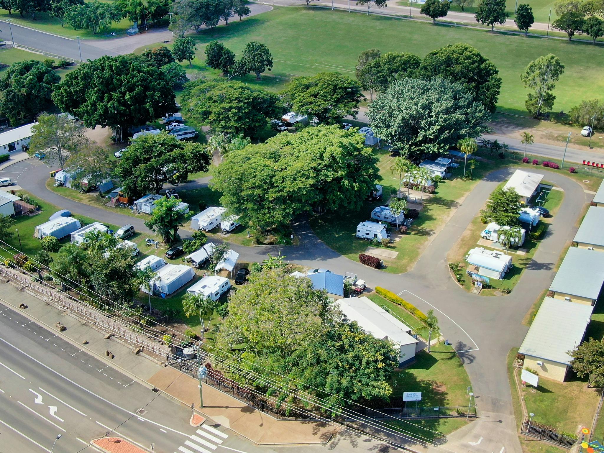 Aerial picture of Burdekin Cascades Caravan Park Aerial picture of Burdekin Cascades Caravan Park