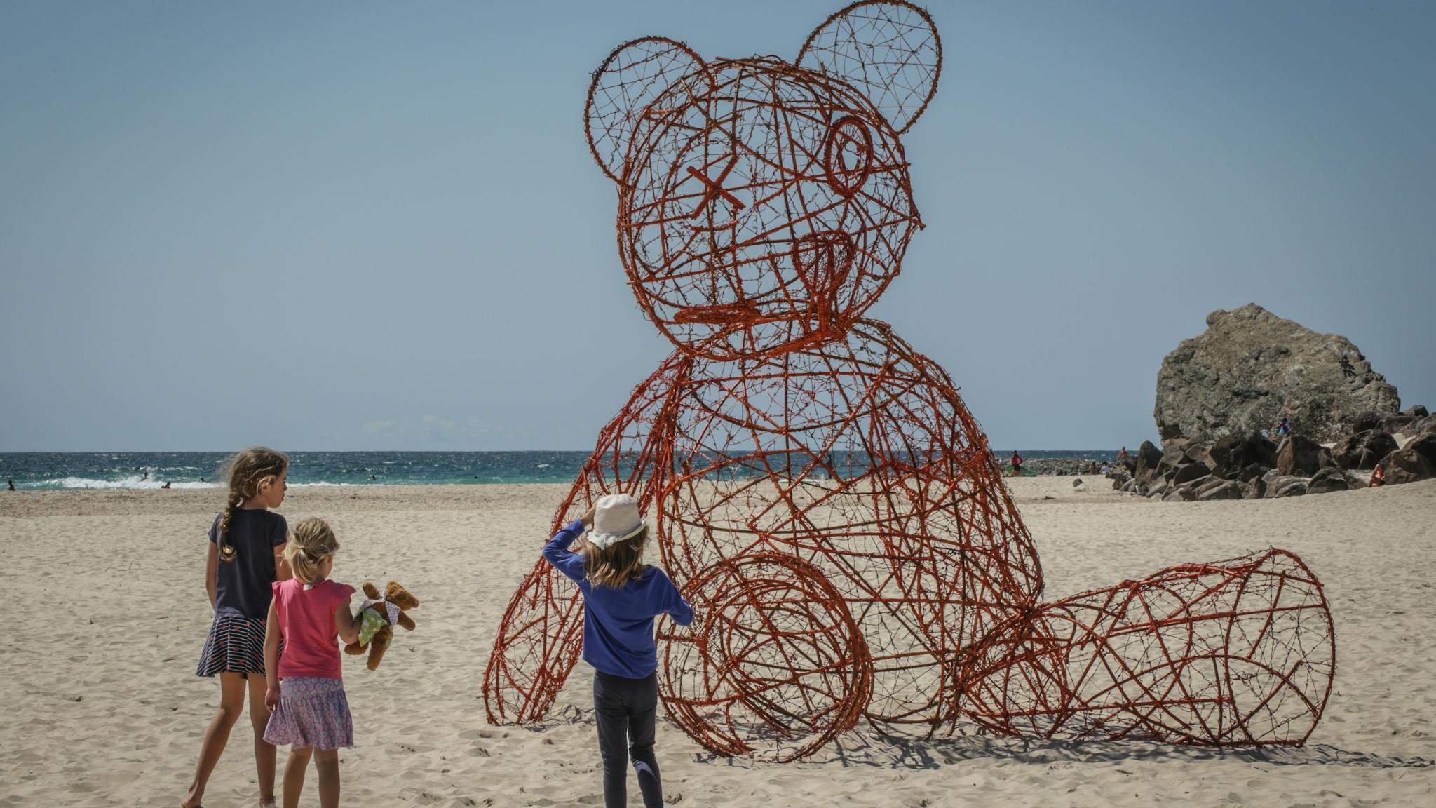 Prickles the Unhuggable Bear by Dion Parker and Andrew Cullen, QLD, SWELL 2019, Currumbin Beach.