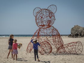 Prickles the Unhuggable Bear by Dion Parker and Andrew Cullen, QLD, SWELL 2019, Currumbin Beach.