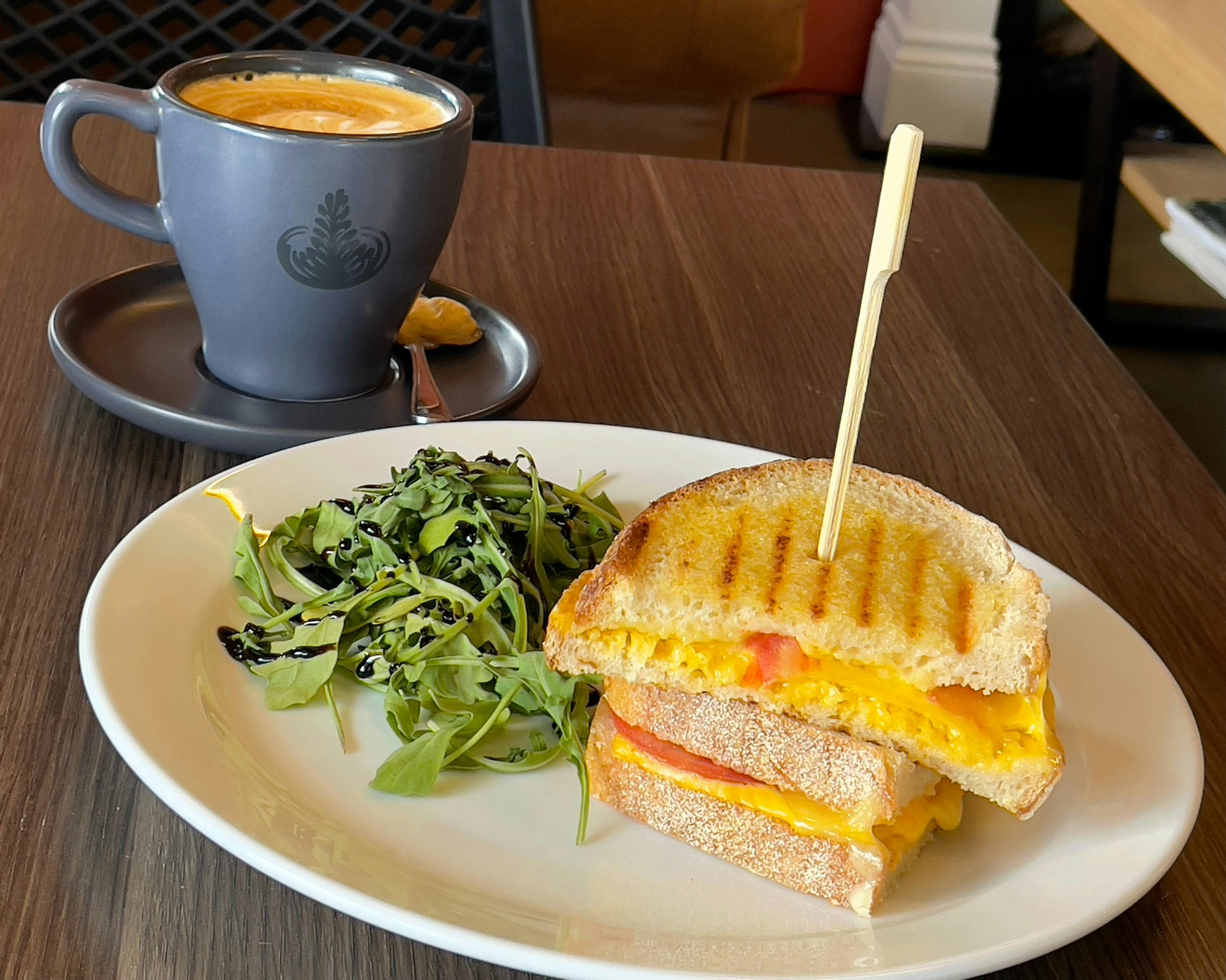 Toasted Sandwich & Coffee - The Lazy George Cafe Marulan NSW