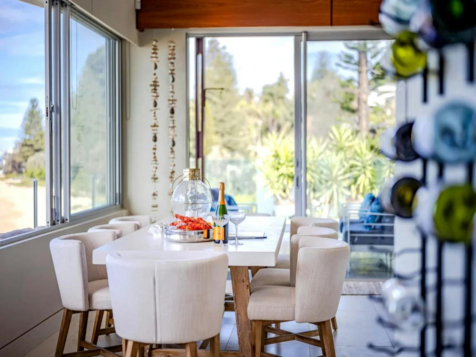 Indoor dining area featuring stylish decor and ample seating