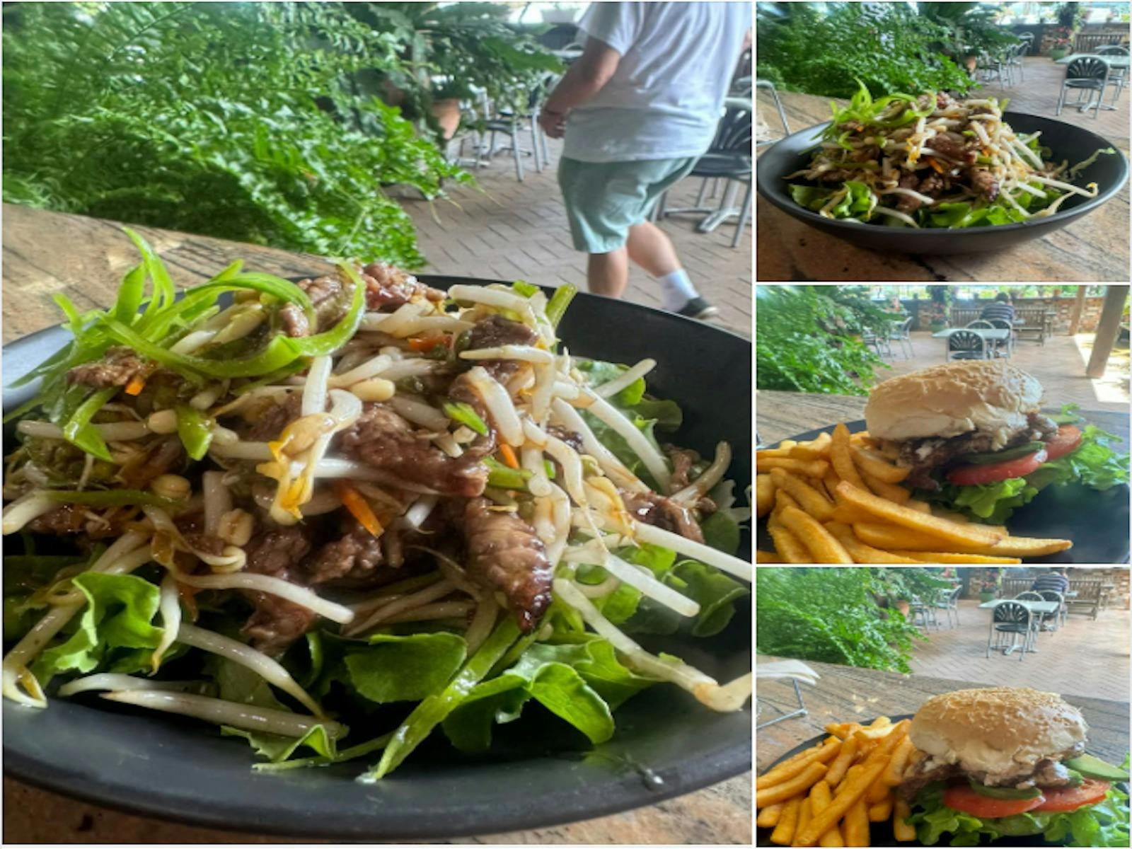 Salads and burgers