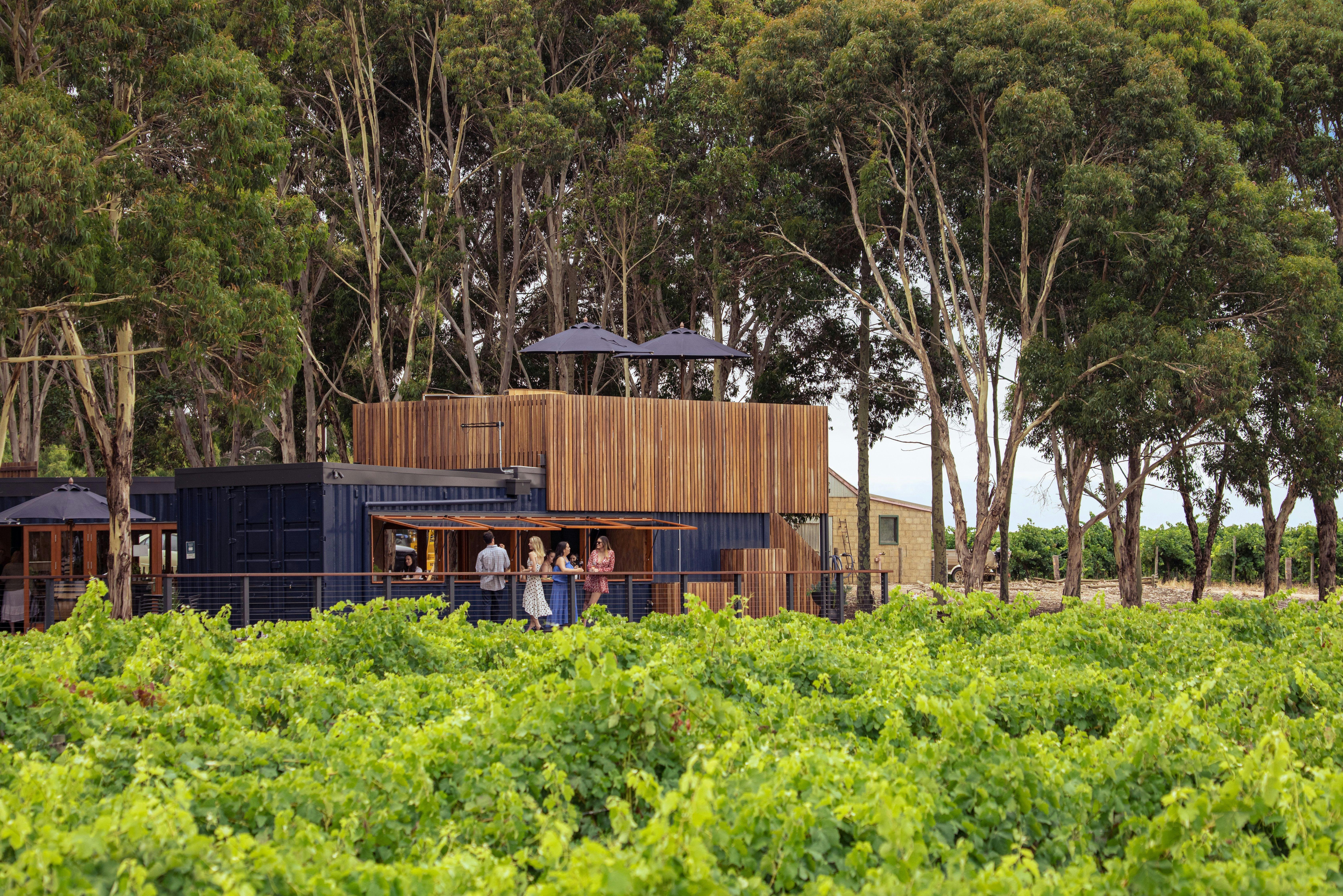 View of Kimbolton Cellardoor  and surrounding vineyards
