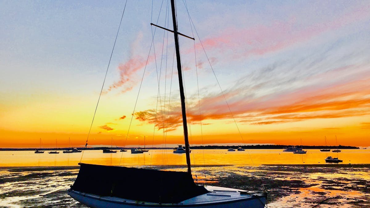 At low tide