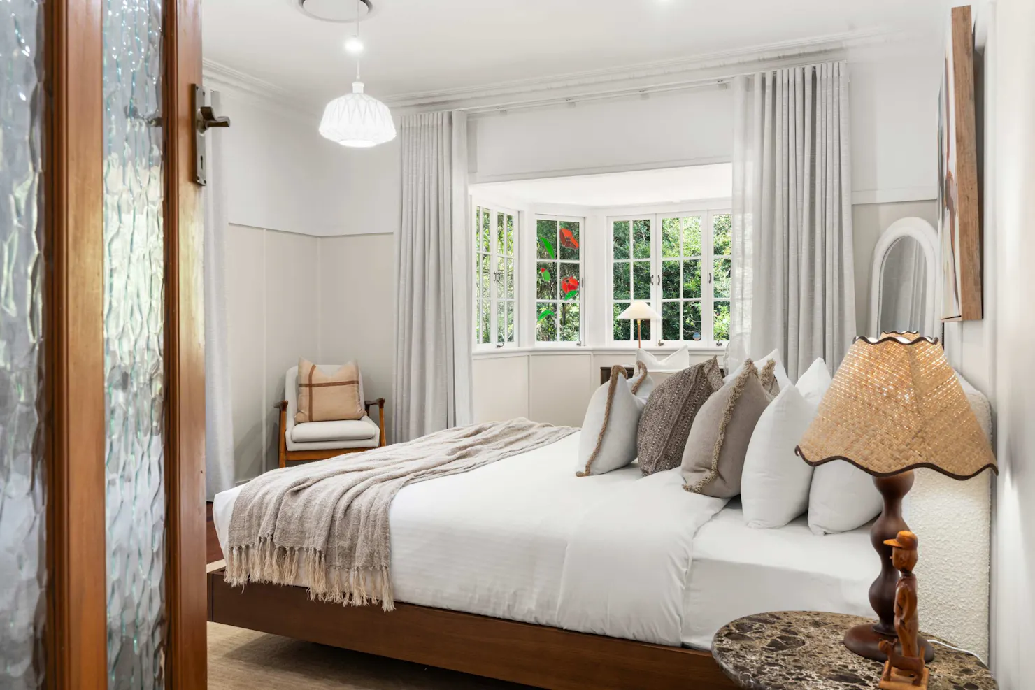 Master bedroom featuring a comfortable king bed