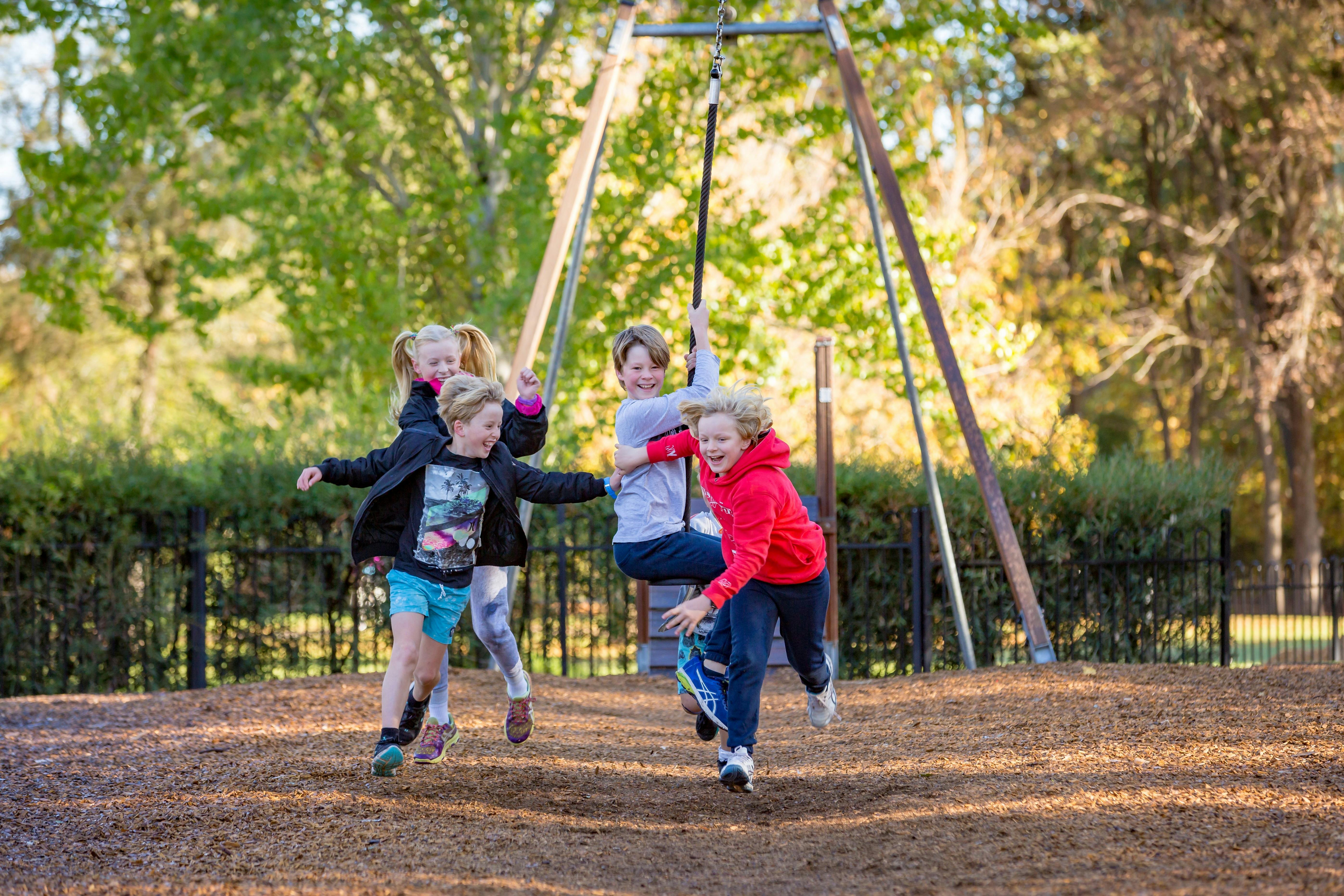 Kids on Swing