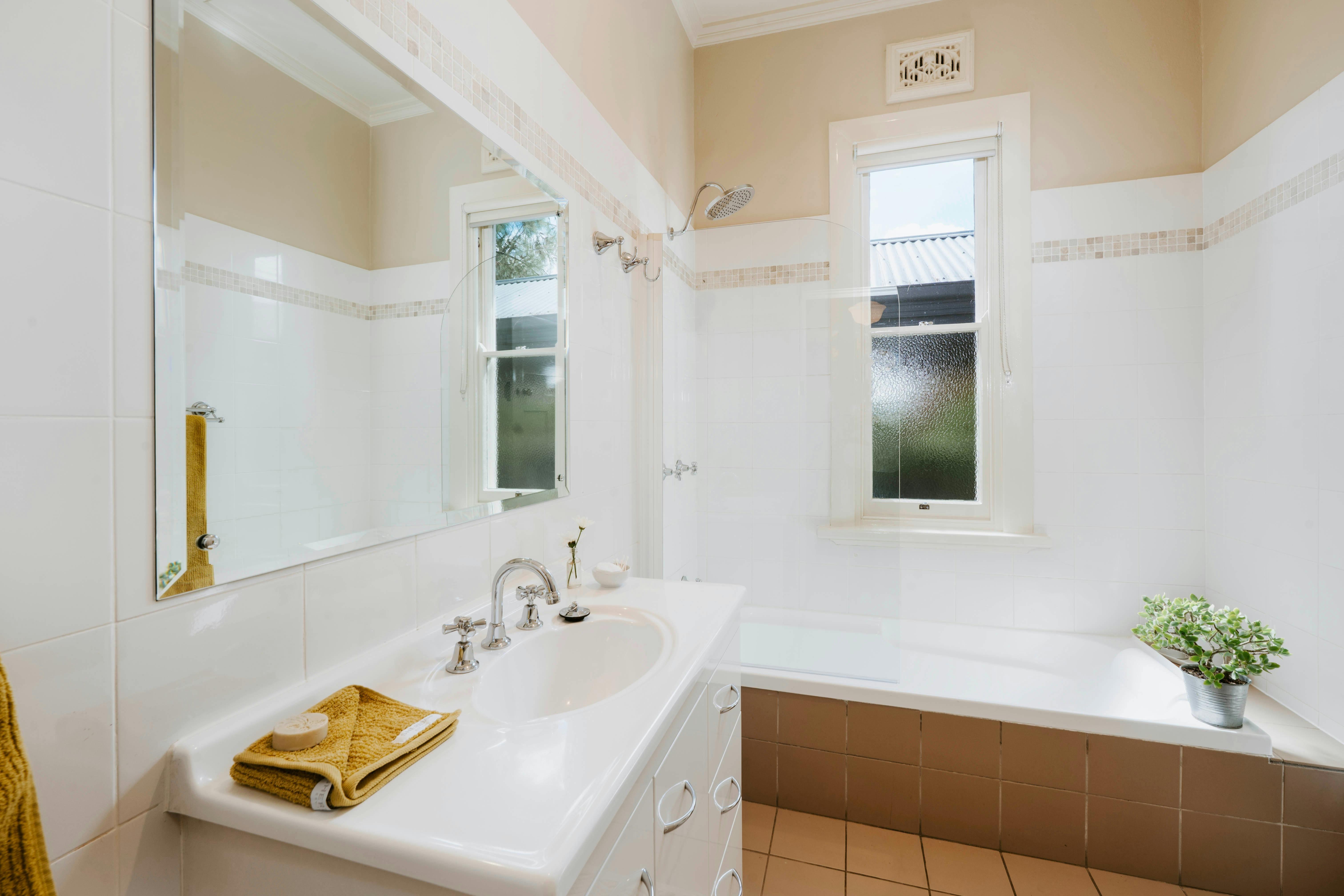 Bathroom #1 - with full bath & shower over