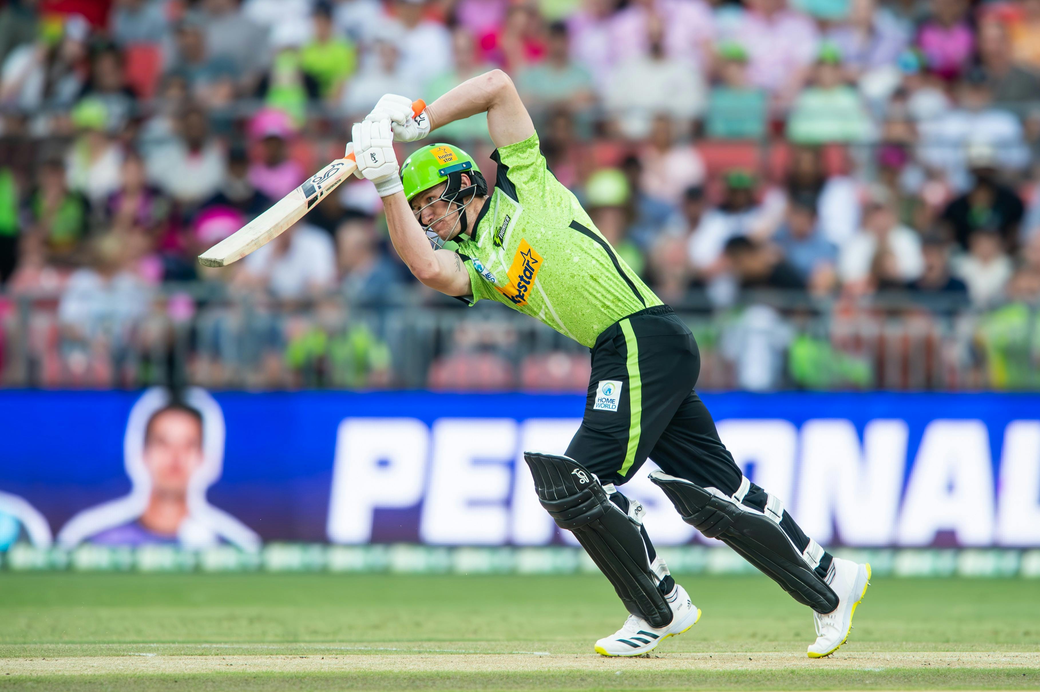 BBL Thunder player batting the ball