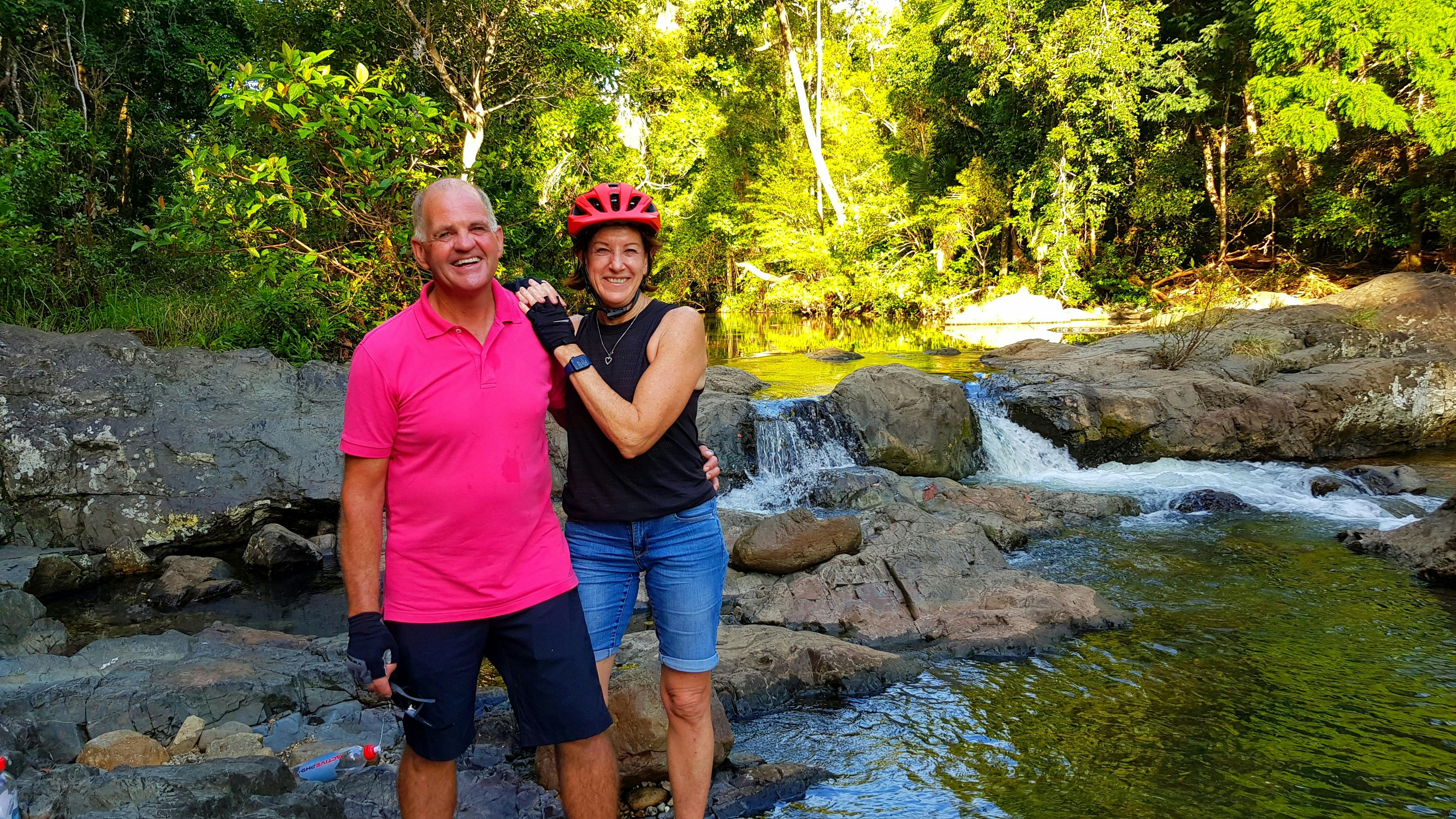 A quick photo while we stop to enjoy the small waterfalls, hydrate and have a snack.