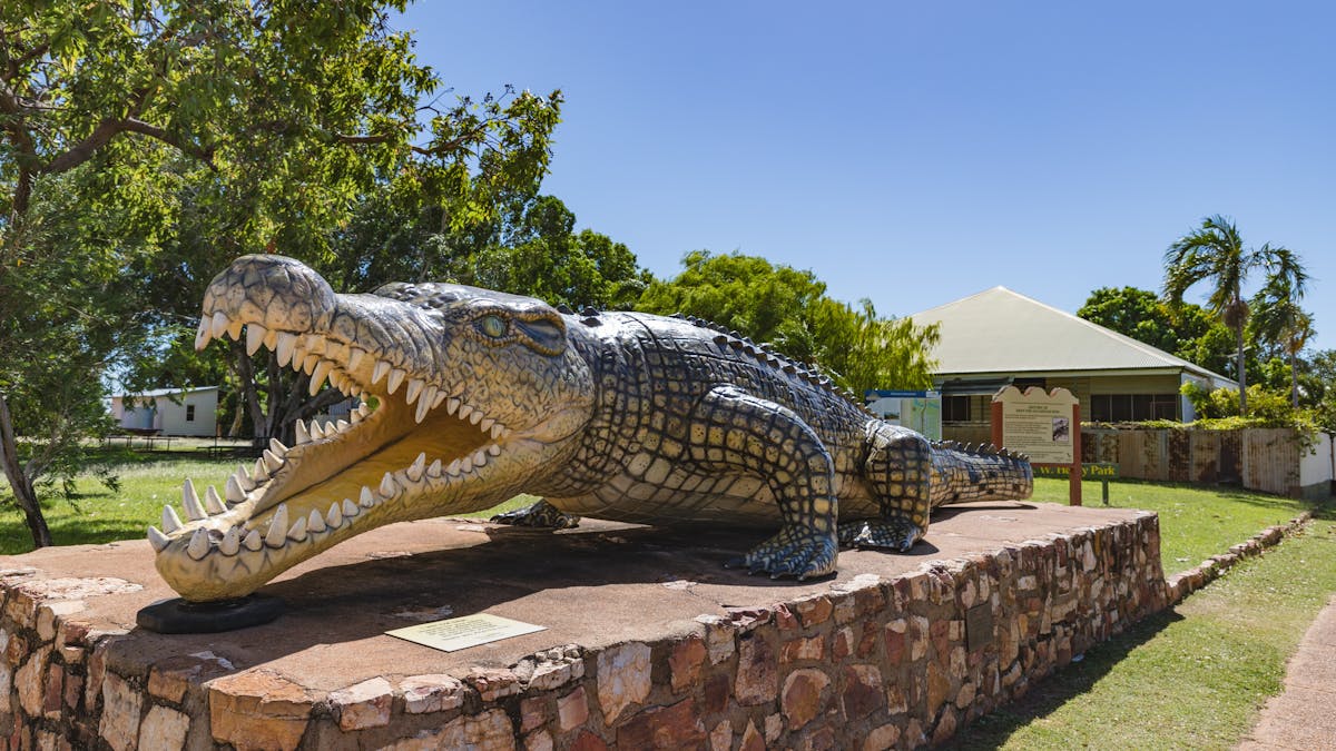 Krys the croc statue Normanton