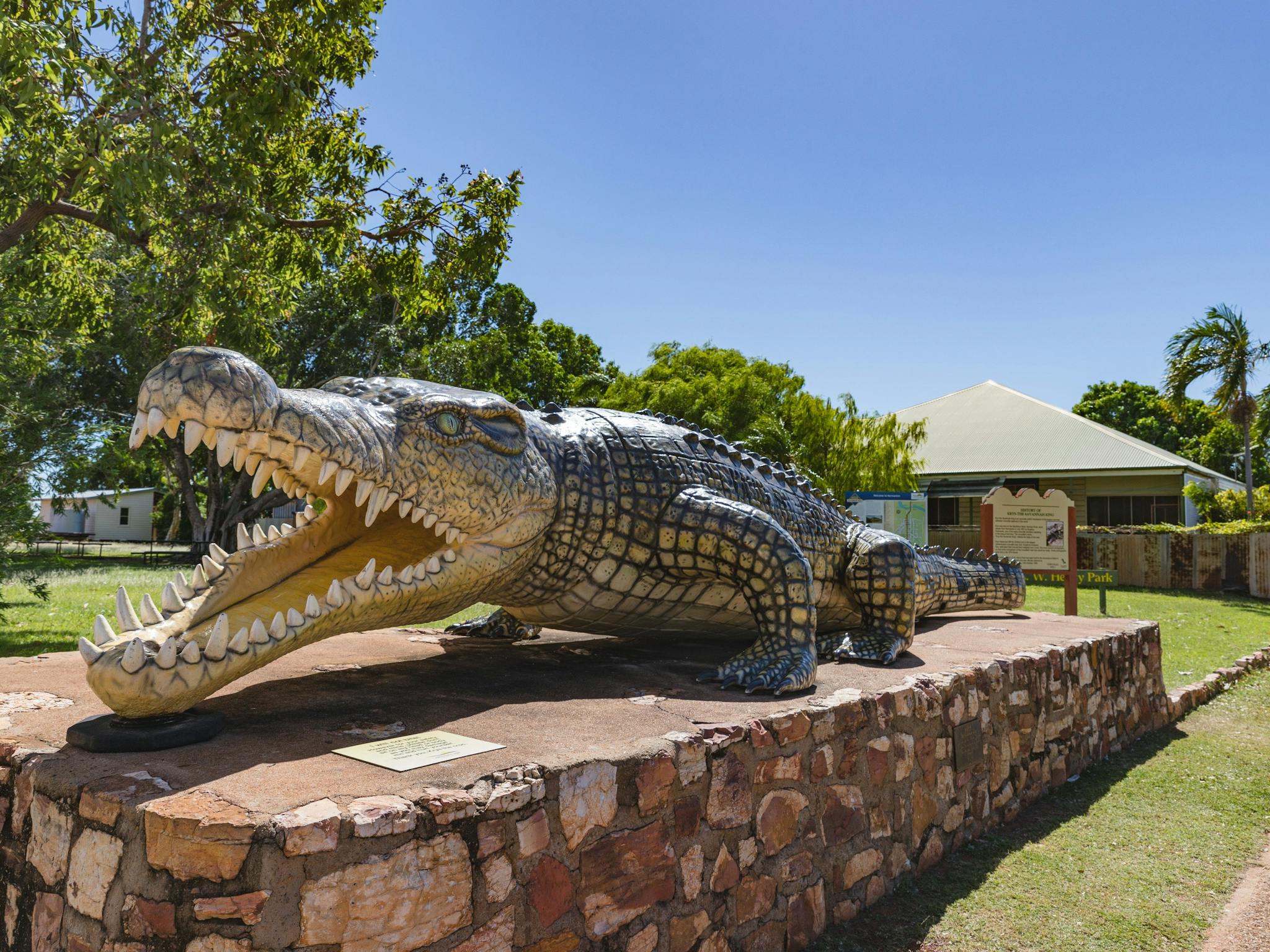 Krys the croc statue Normanton