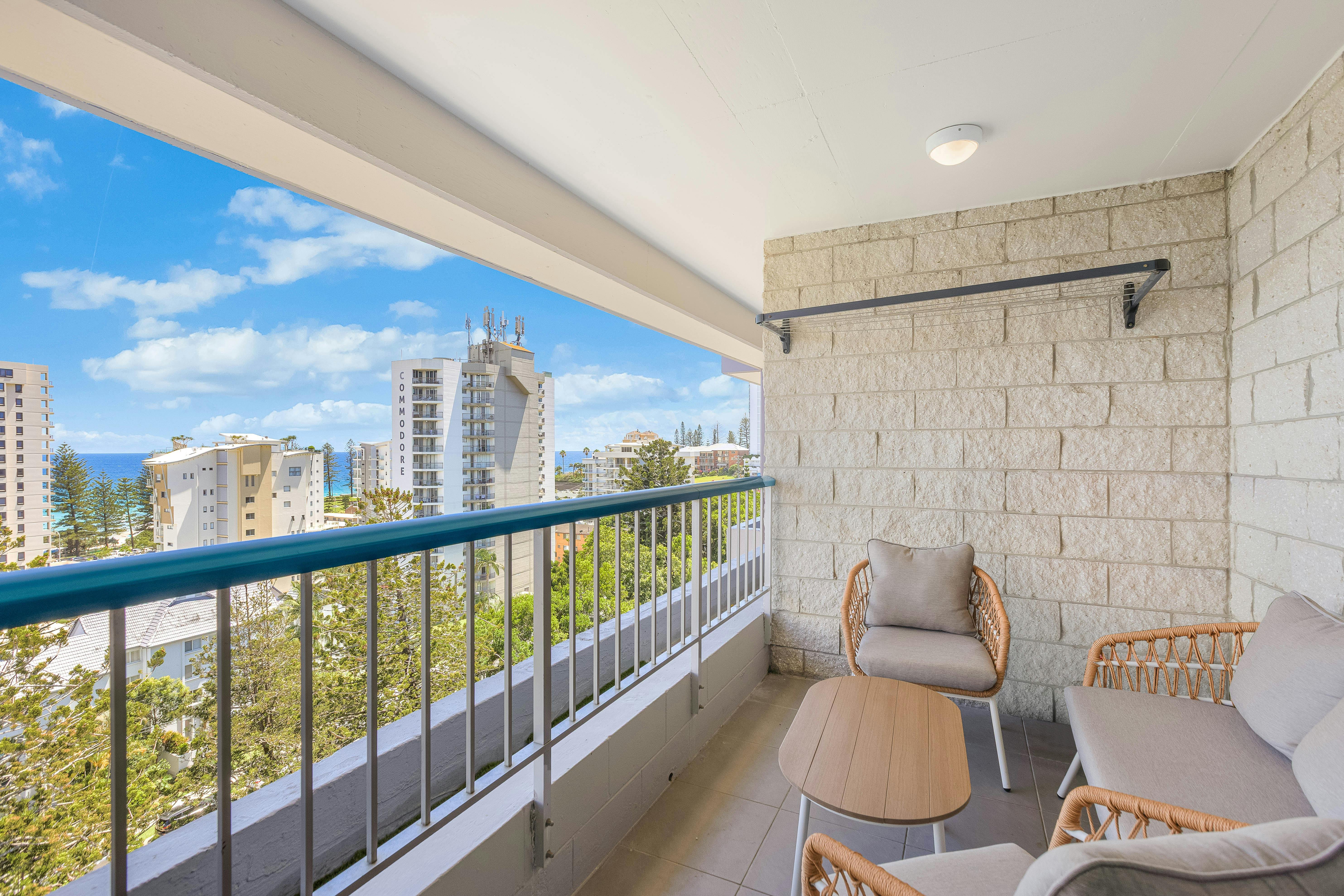 Balcony overlooking Rainbow Bay