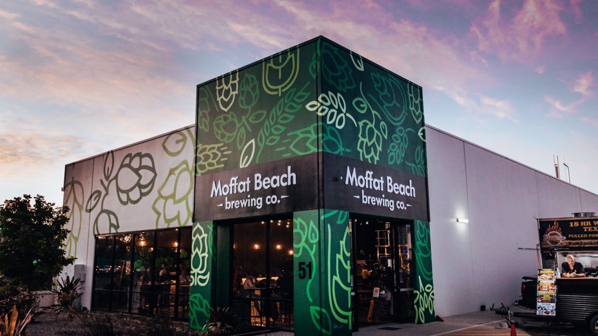 Moffat Beach Brewing Co's Production House & Taproom on Caloundra Road.