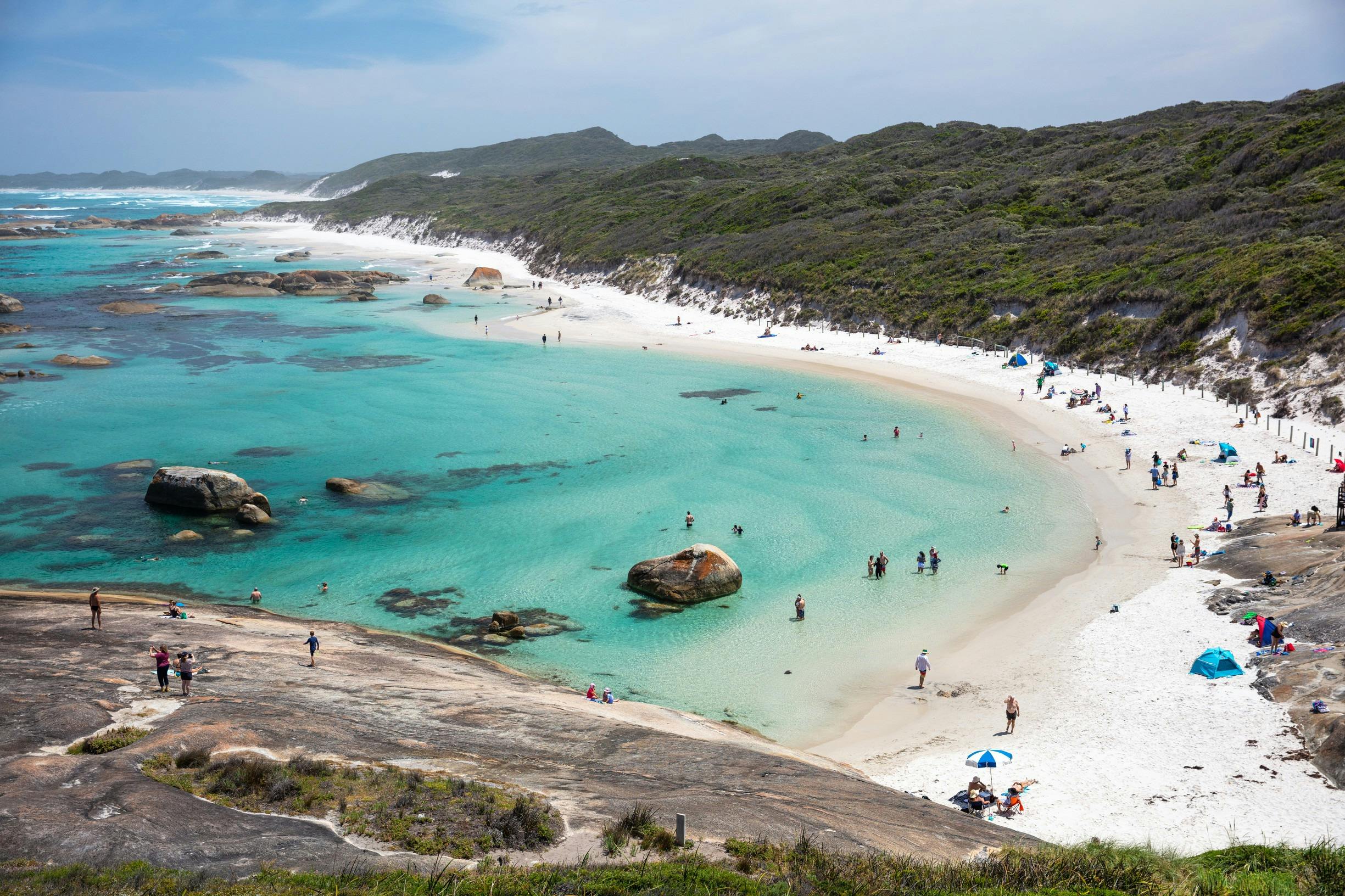 Aerial view of Greens Pool, William Bay National Park