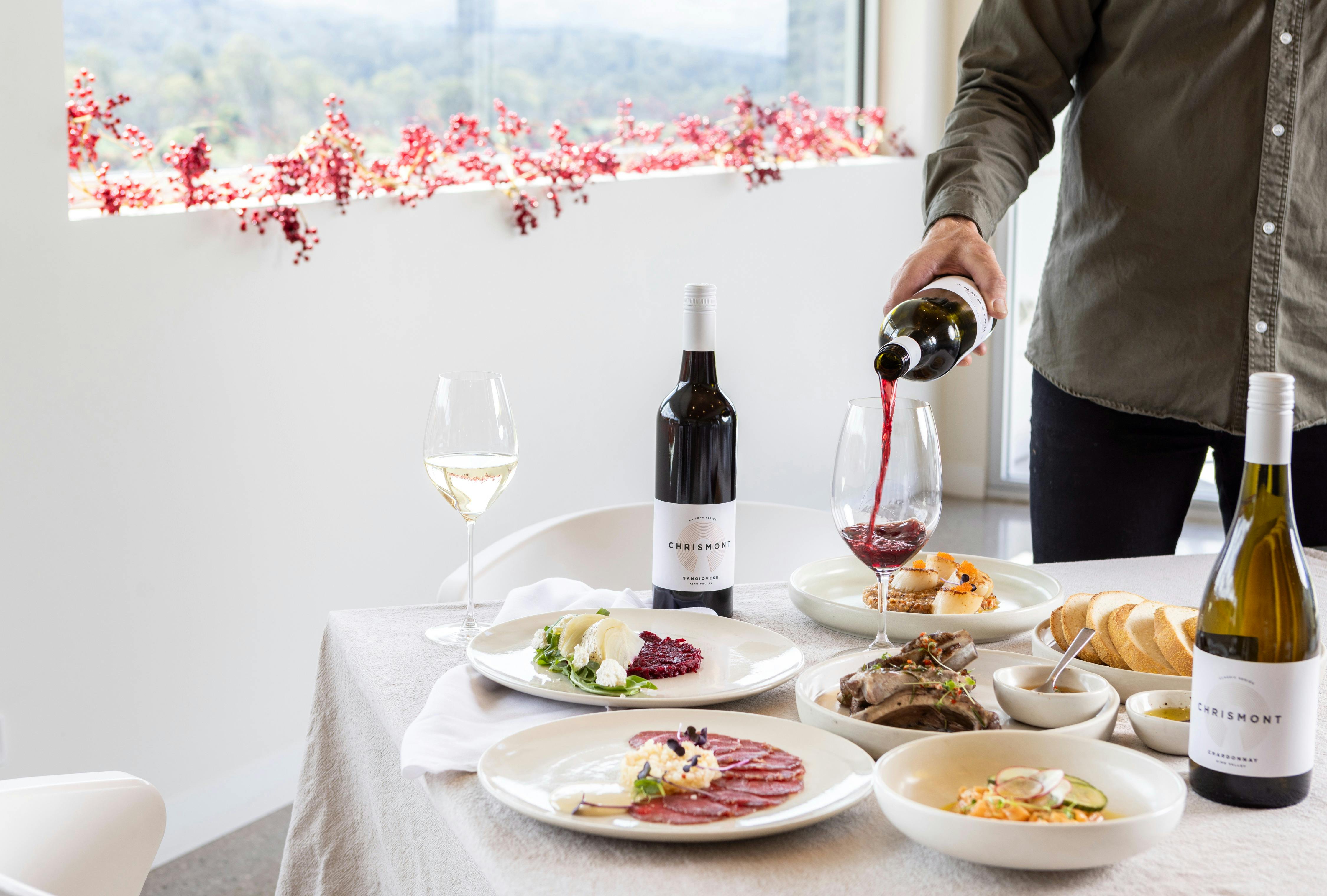 Enjoy a relaxed long lunch in the Chrismont Restaurant