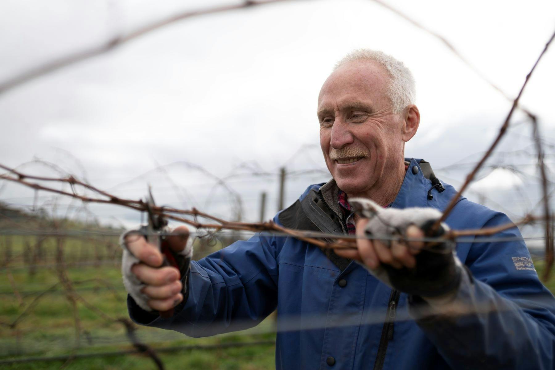 Mark Walpole, smiling at Fighting Gully Road Vineyard