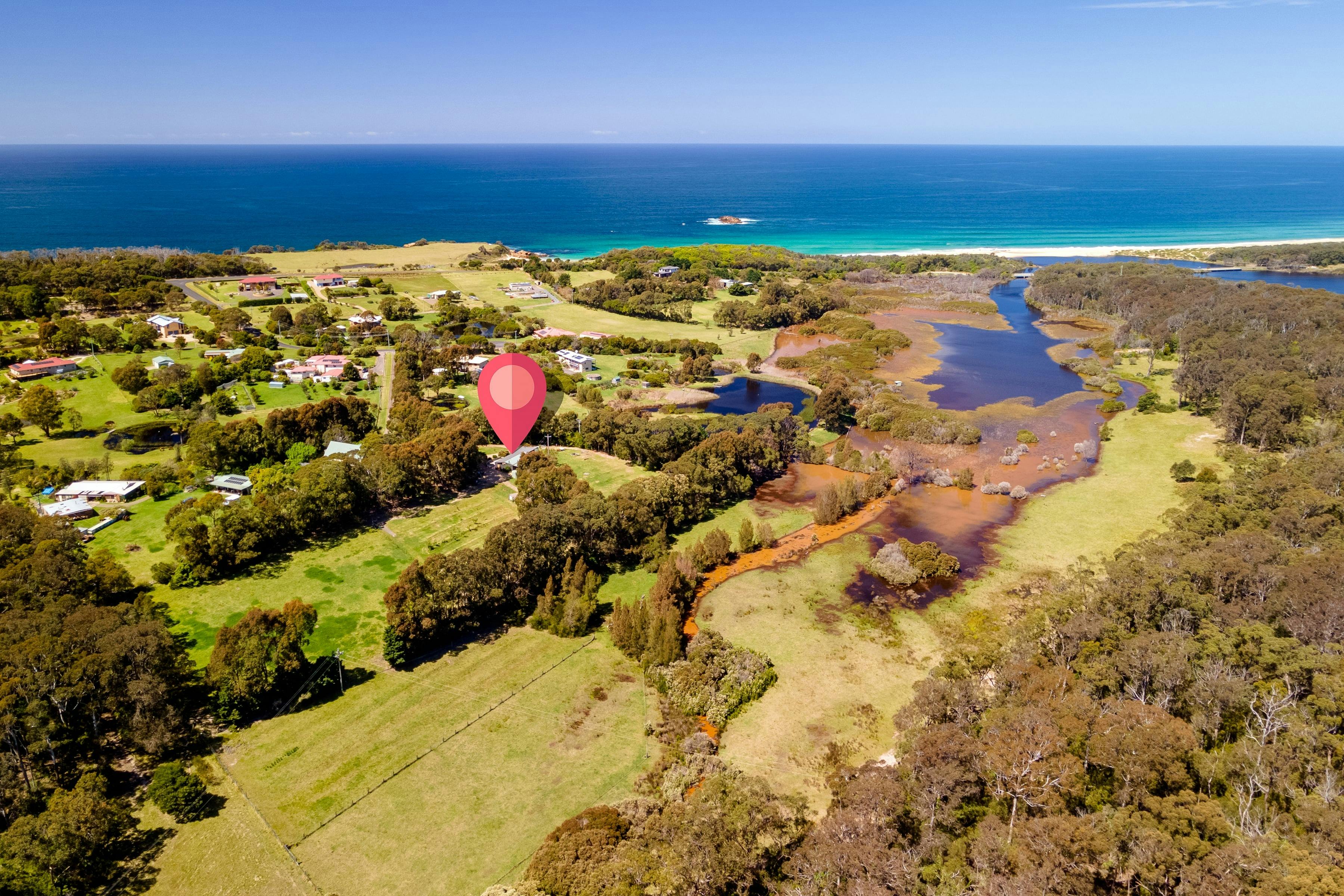素晴らしいプライベートビーチまで徒歩圏内