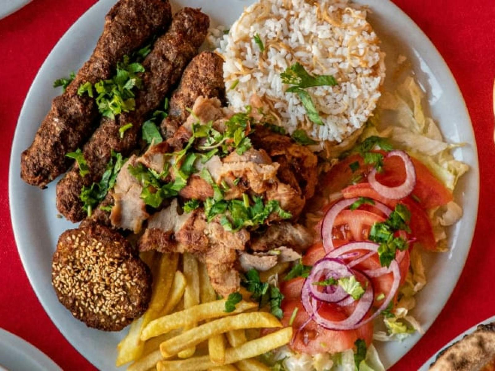 Kofta Chips and Salad