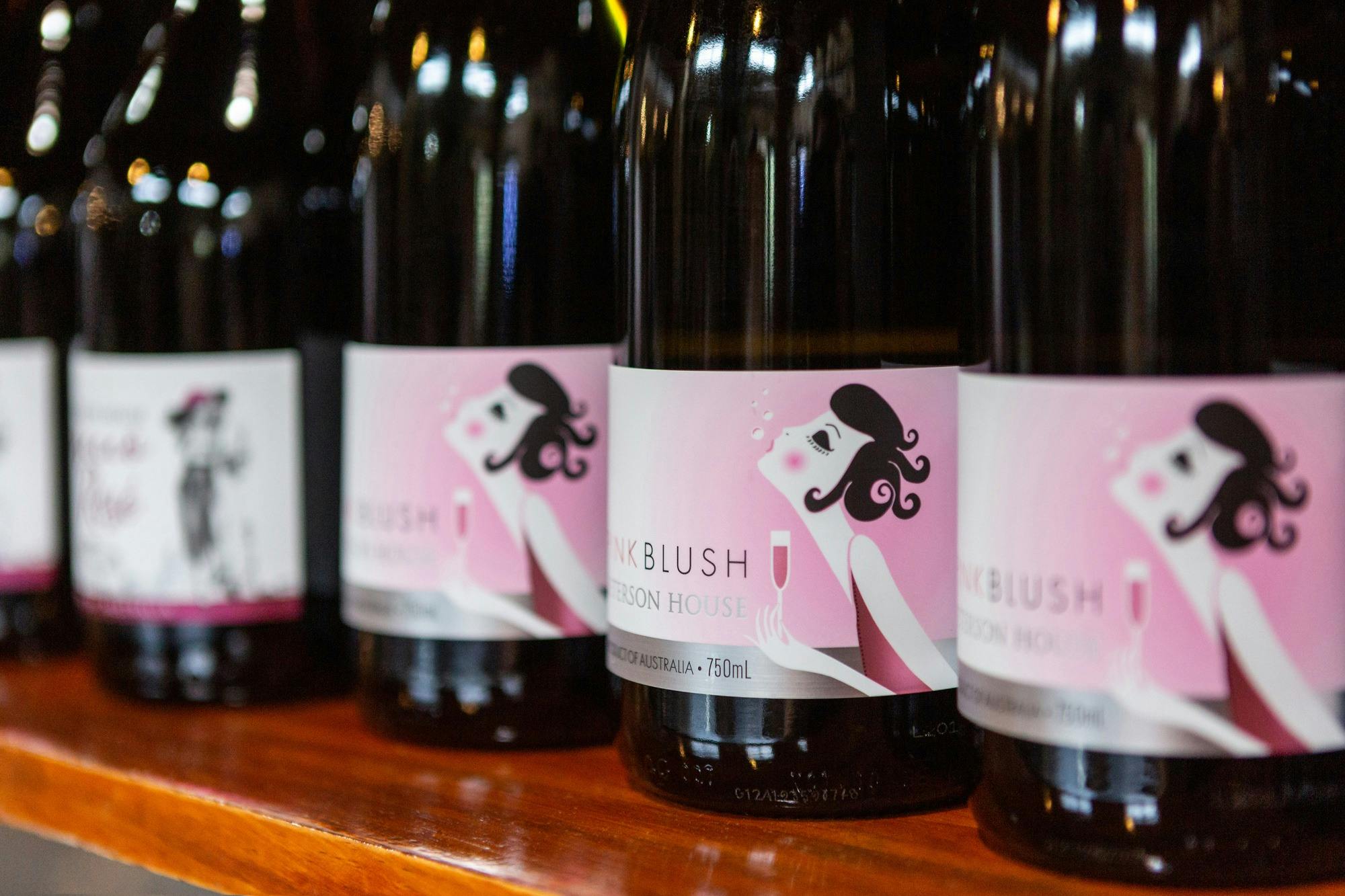 Bottle shots of Peterson House Sparkling Pink Blush Rose