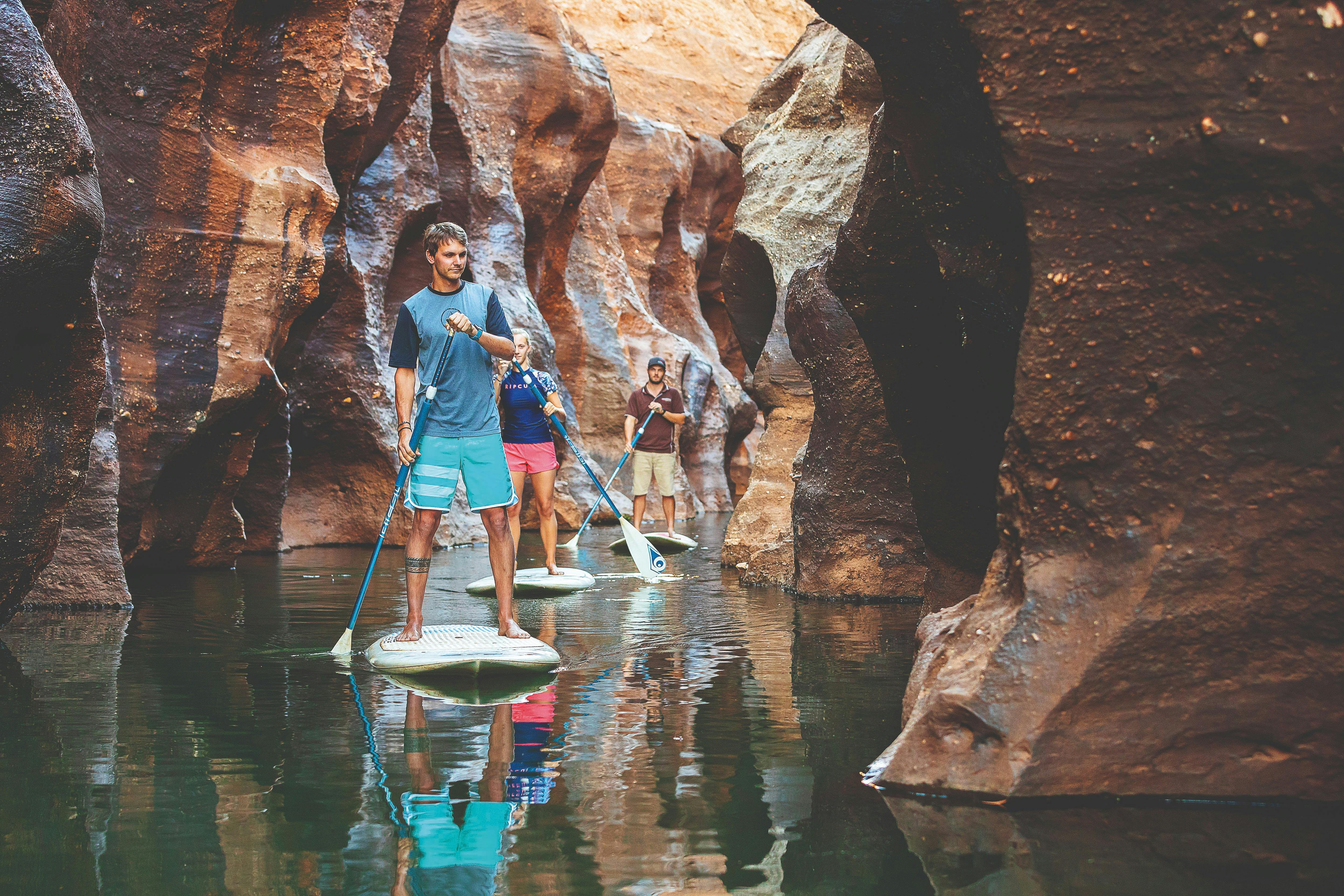 Stand up paddleboarding Cobbold Gorge
